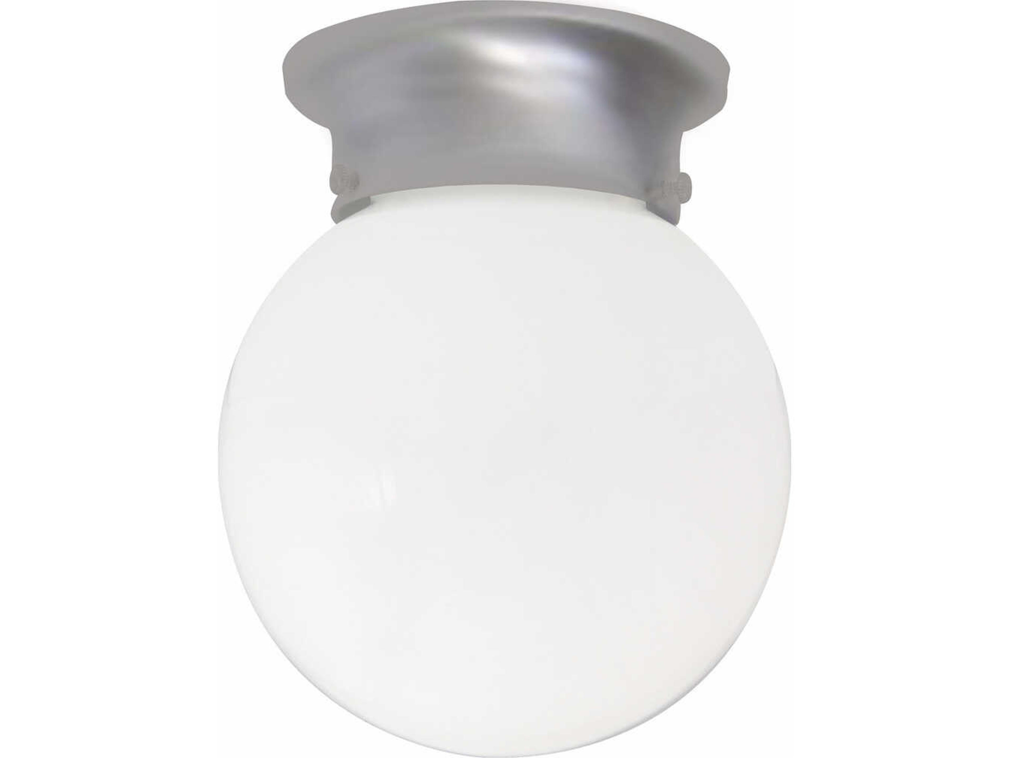 Globe 1-light Matte Nickel Flush Mount