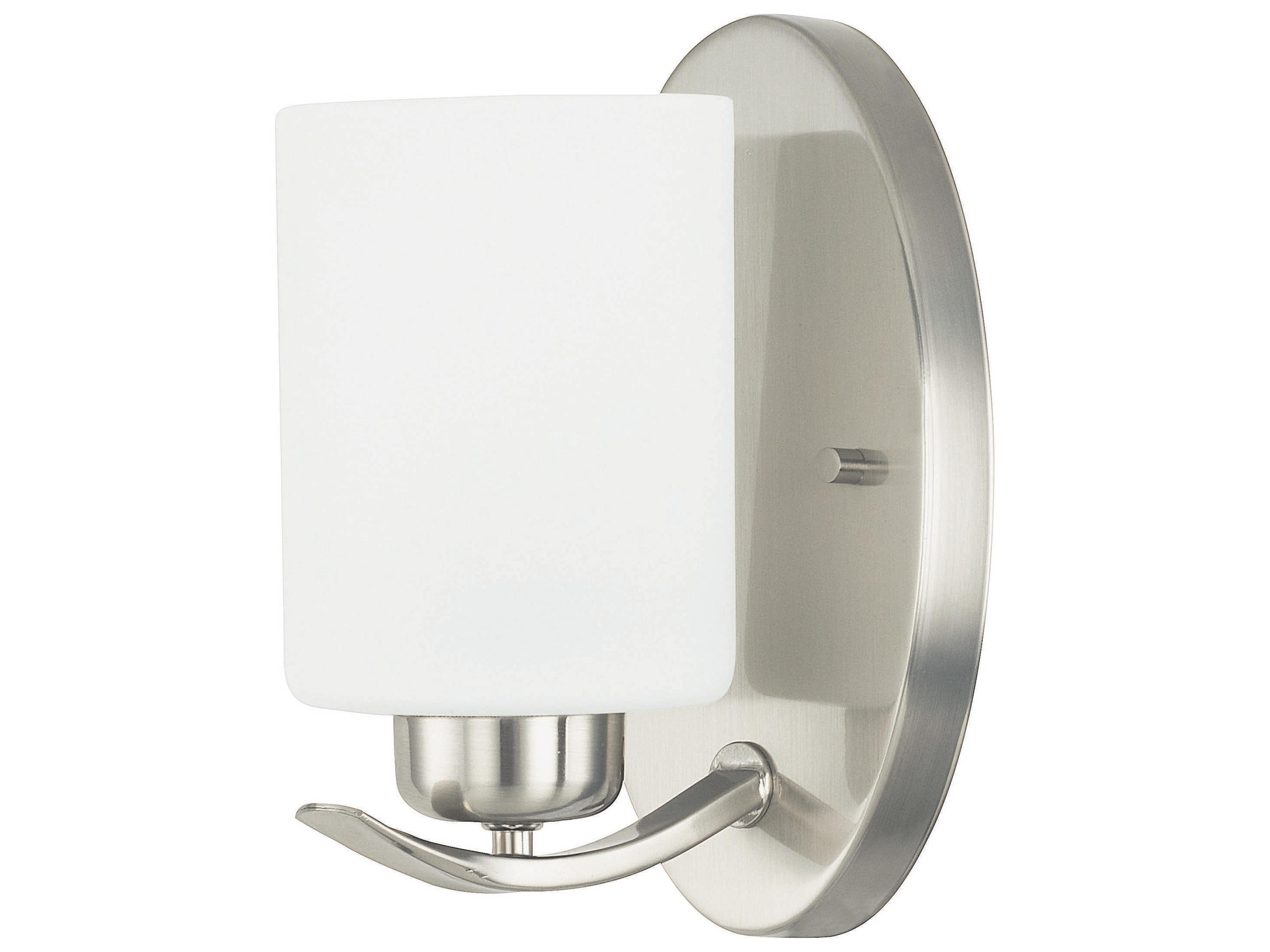 Dixon 1-Light Brushed Nickel Glass Wall Sconce