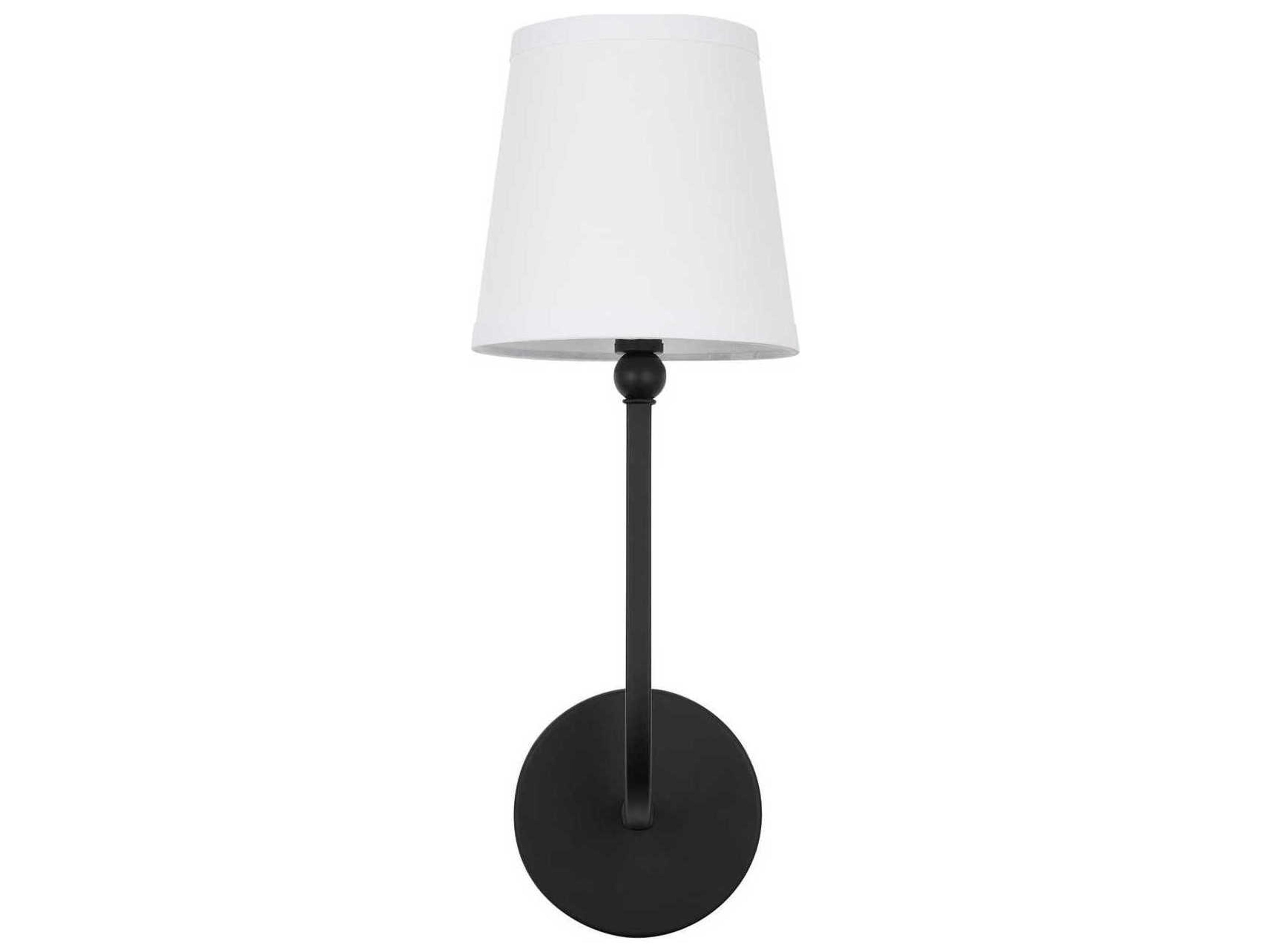 Dawson 1-Light Matte Black Wall Sconce