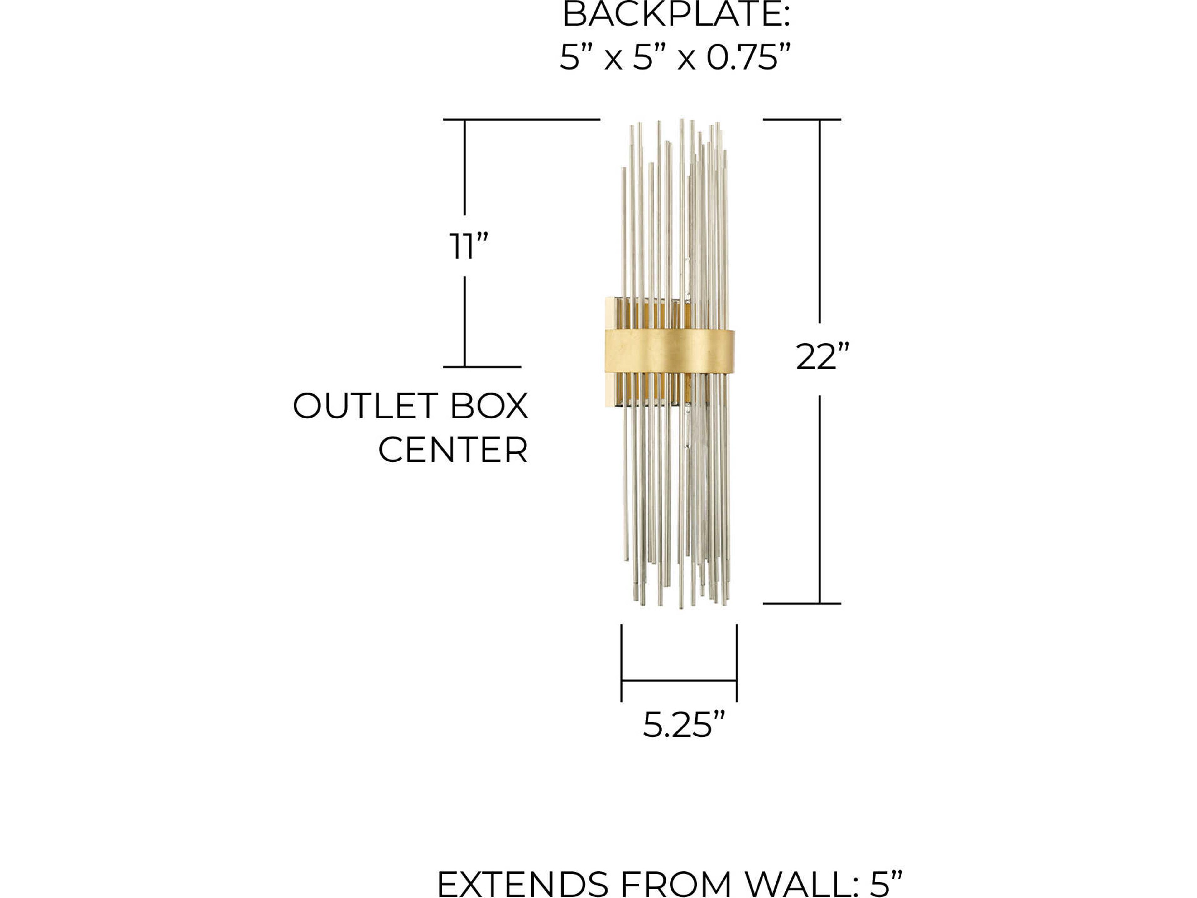 Capital Lighting Lena 1-Light Fire And Ice Gold Wall Sconce