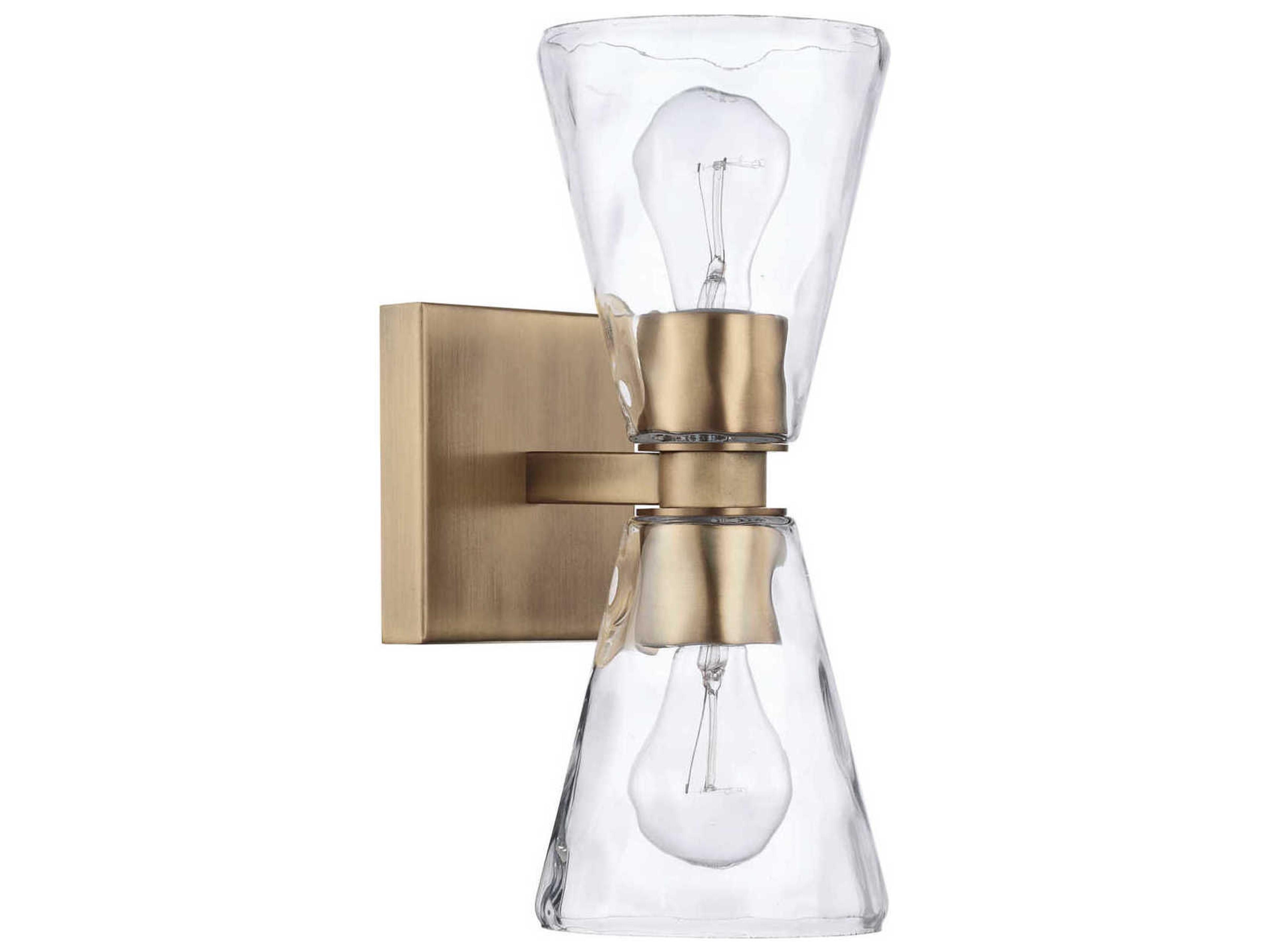 Lyra 2-Light Aged Brass Wall Sconce