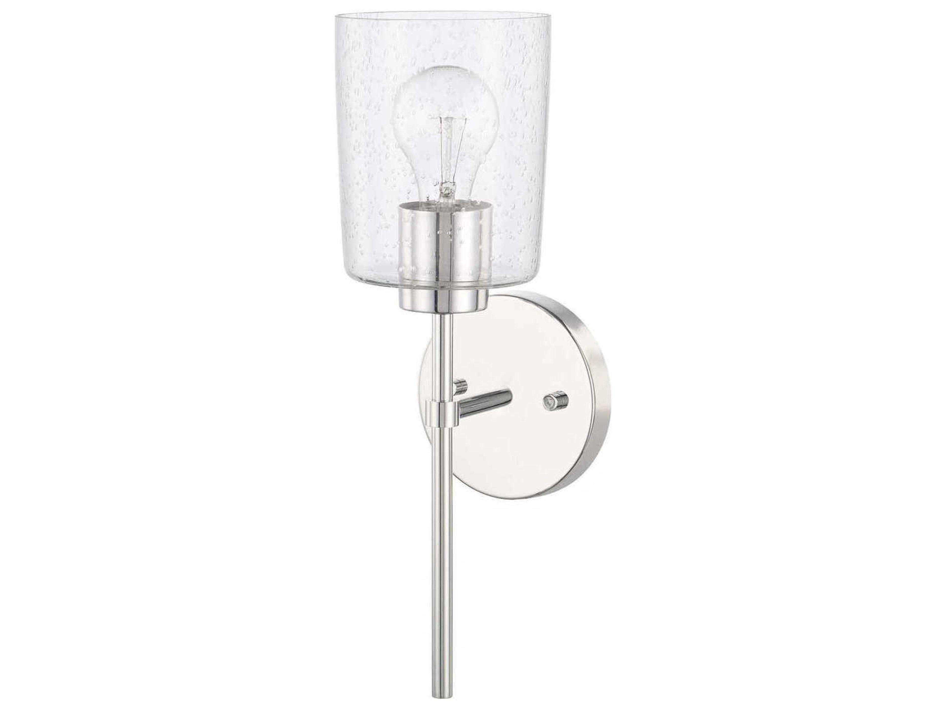 Greyson 1-Light Chrome Glass Wall Sconce