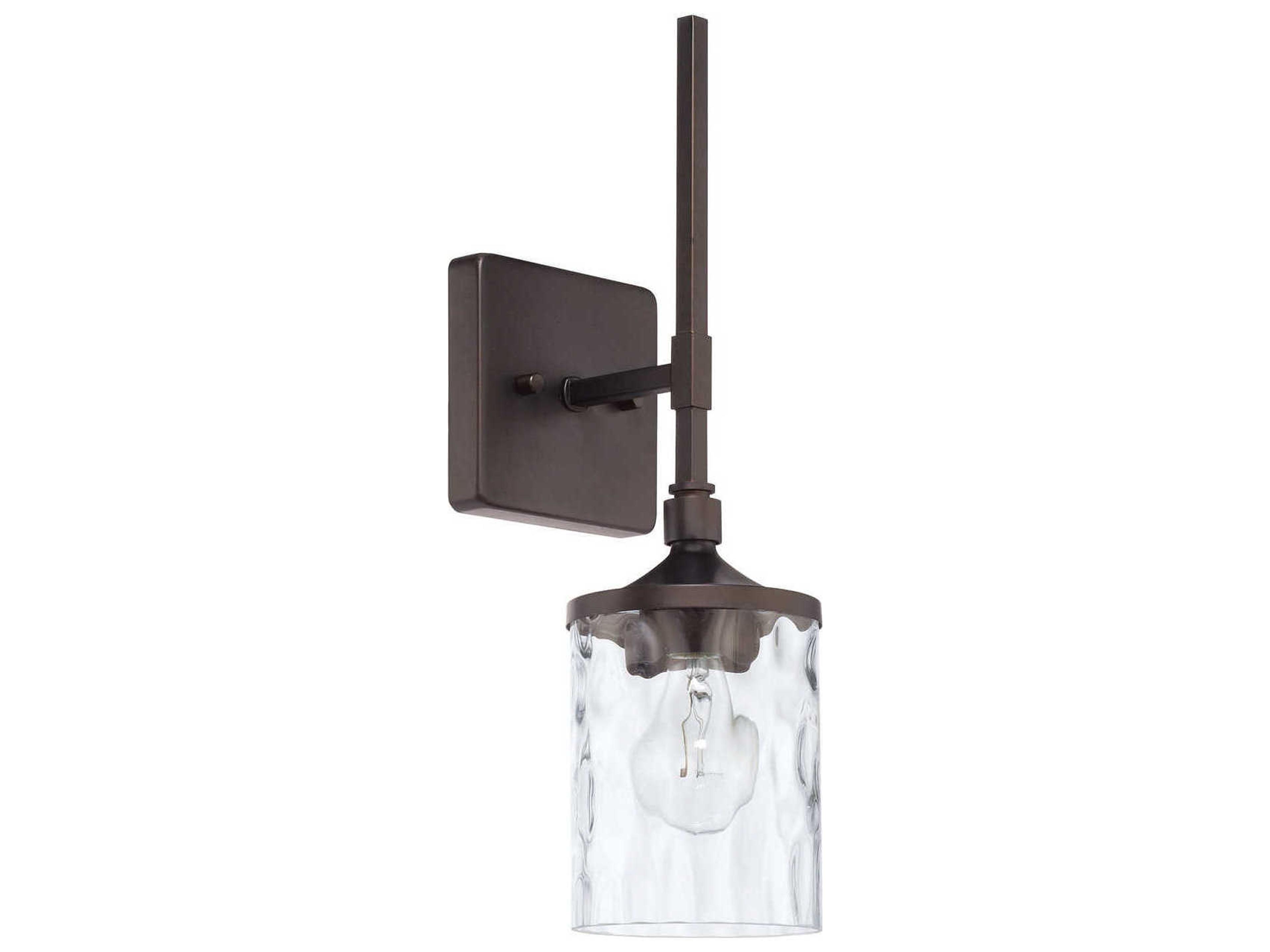 Colton 1-Light Bronze Glass Wall Sconce