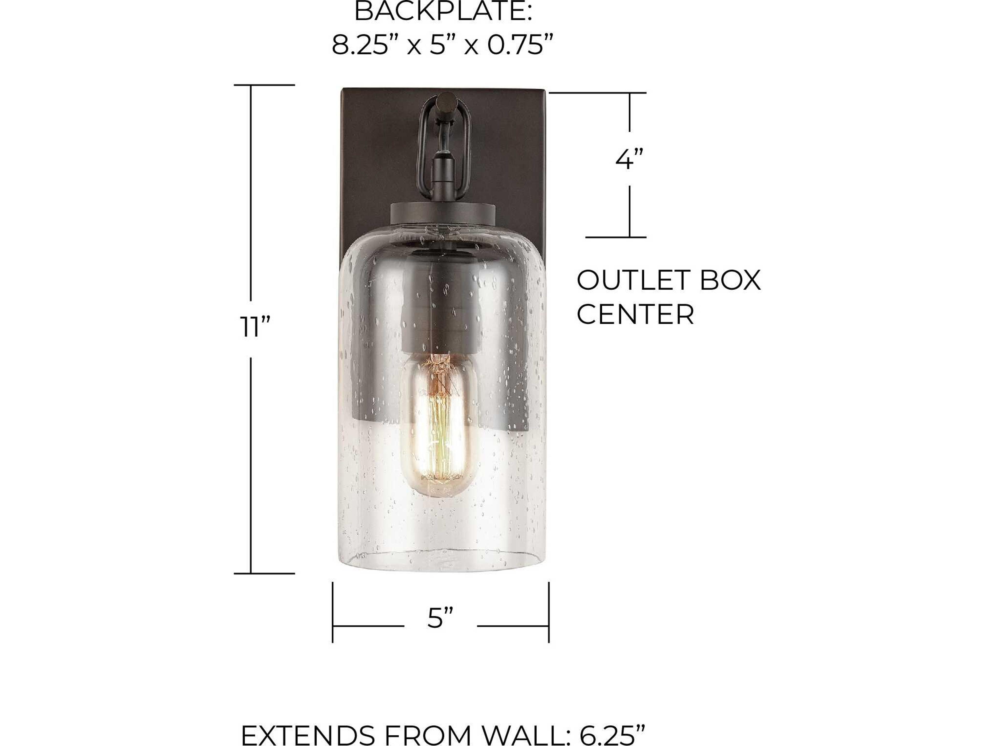 Capital Lighting 1-Light Old Bronze Glass Wall Sconce