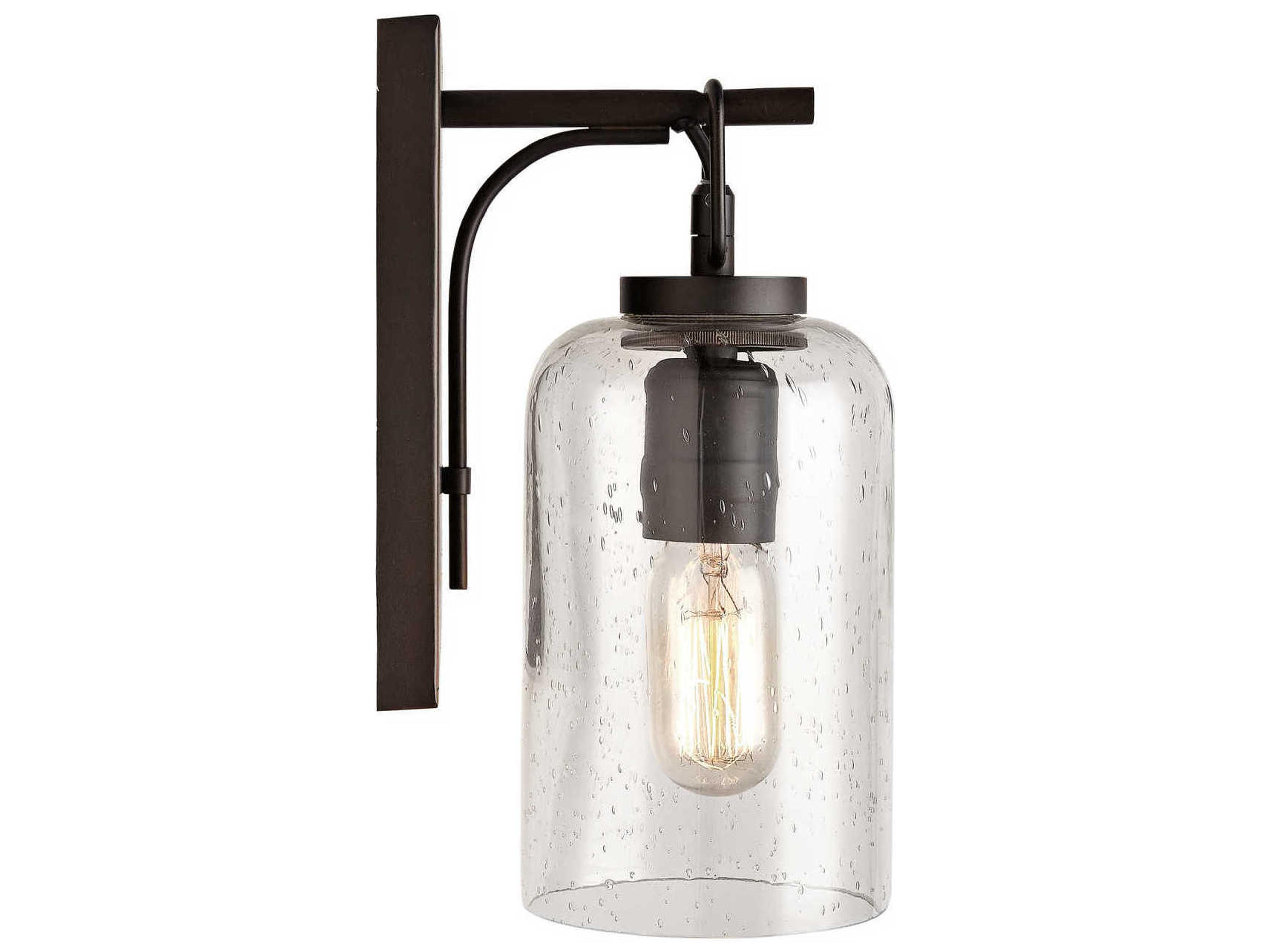 Capital Lighting 1-Light Old Bronze Glass Wall Sconce