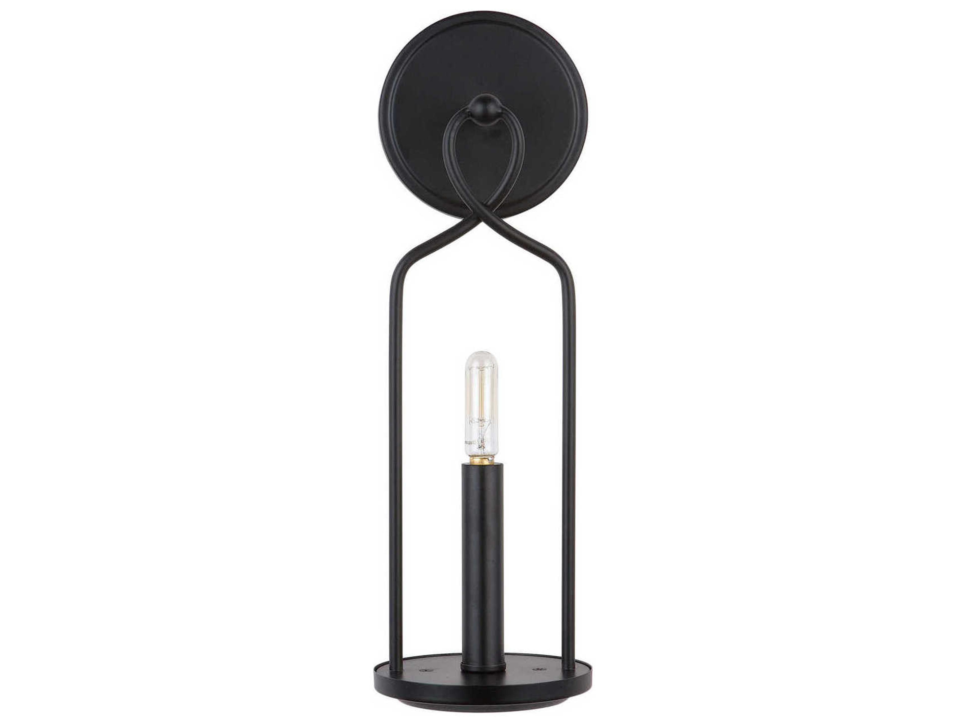 Sonnet 1-Light Matte Black Wall Sconce