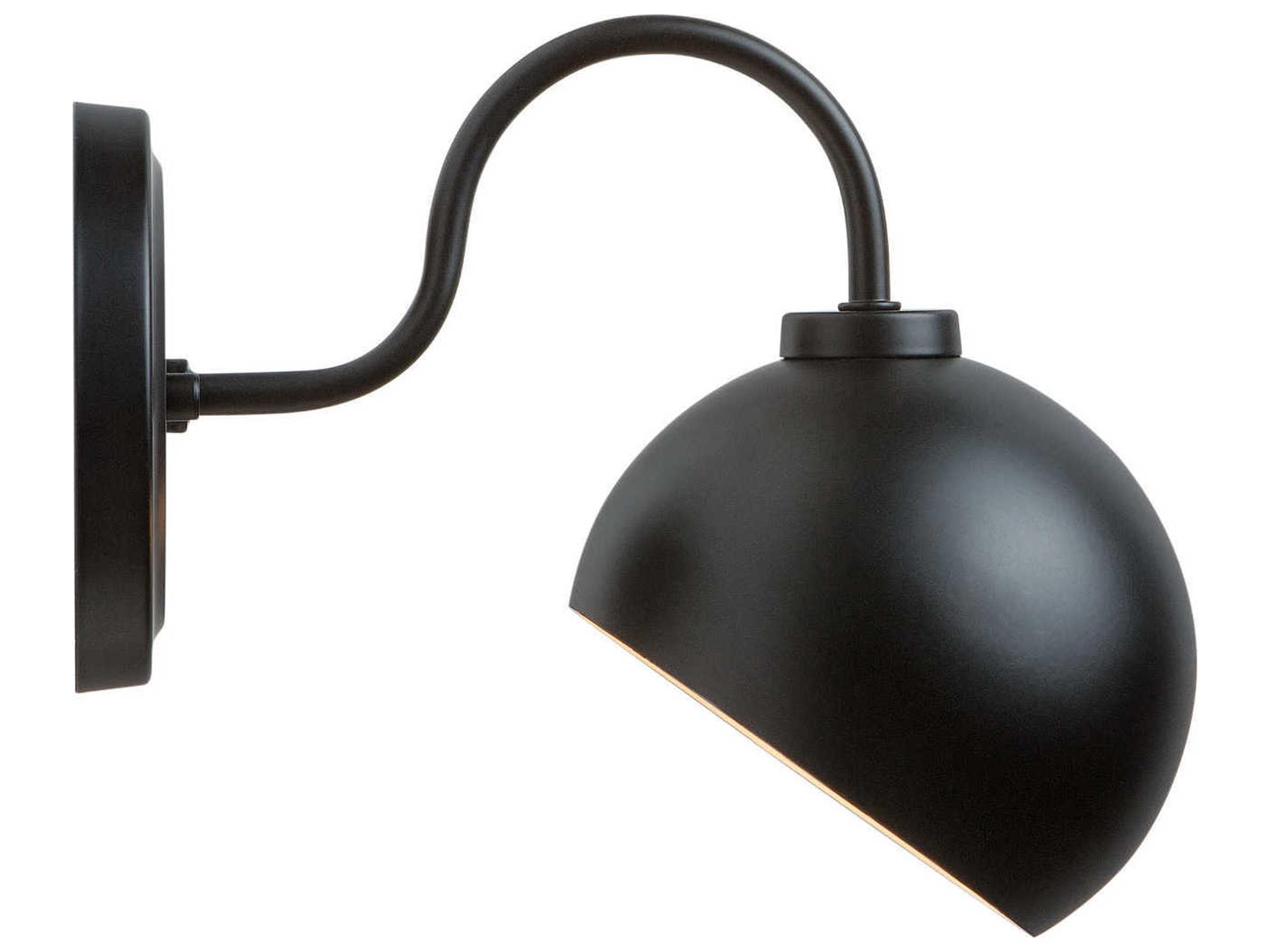 Capital Lighting Hadley 1-Light Matte Black Wall Sconce