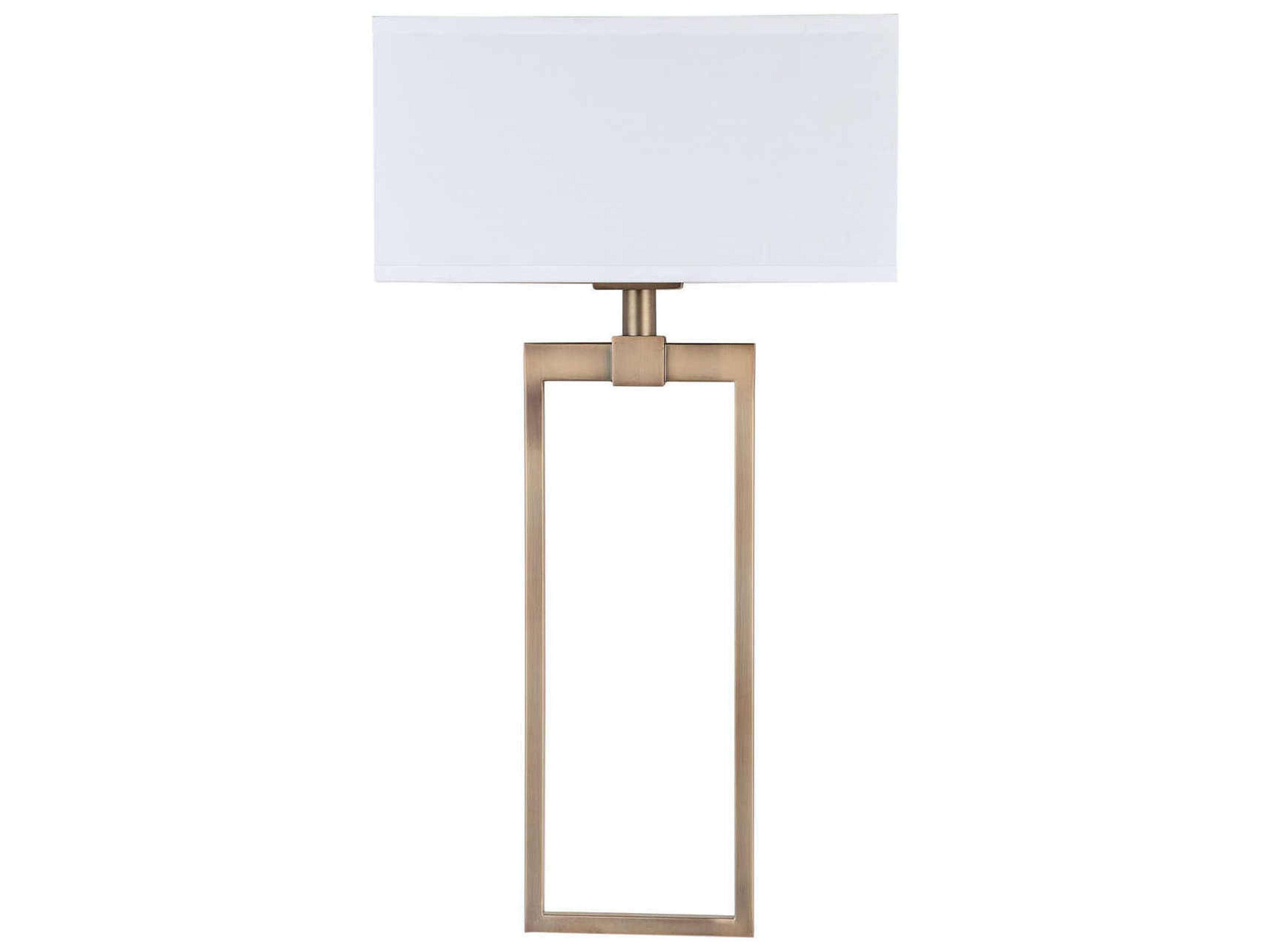 2-Light Aged Brass Wall Sconce