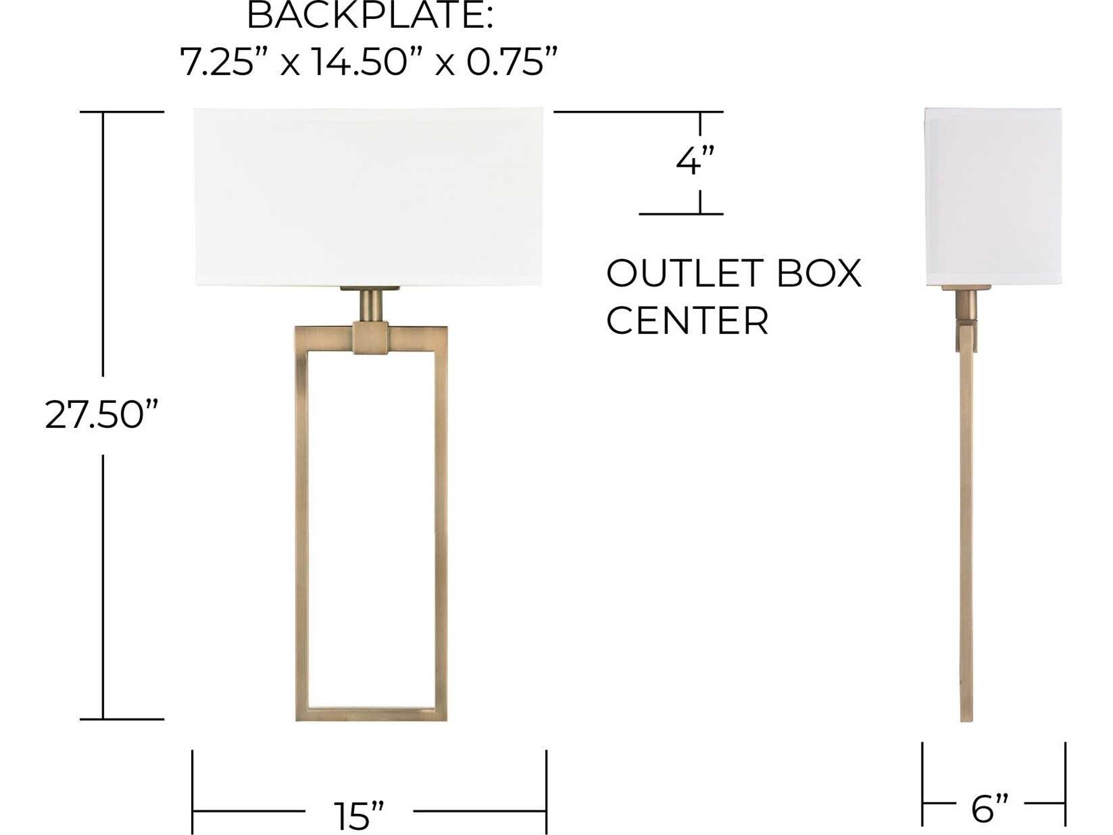 Capital Lighting 2-Light Aged Brass Wall Sconce