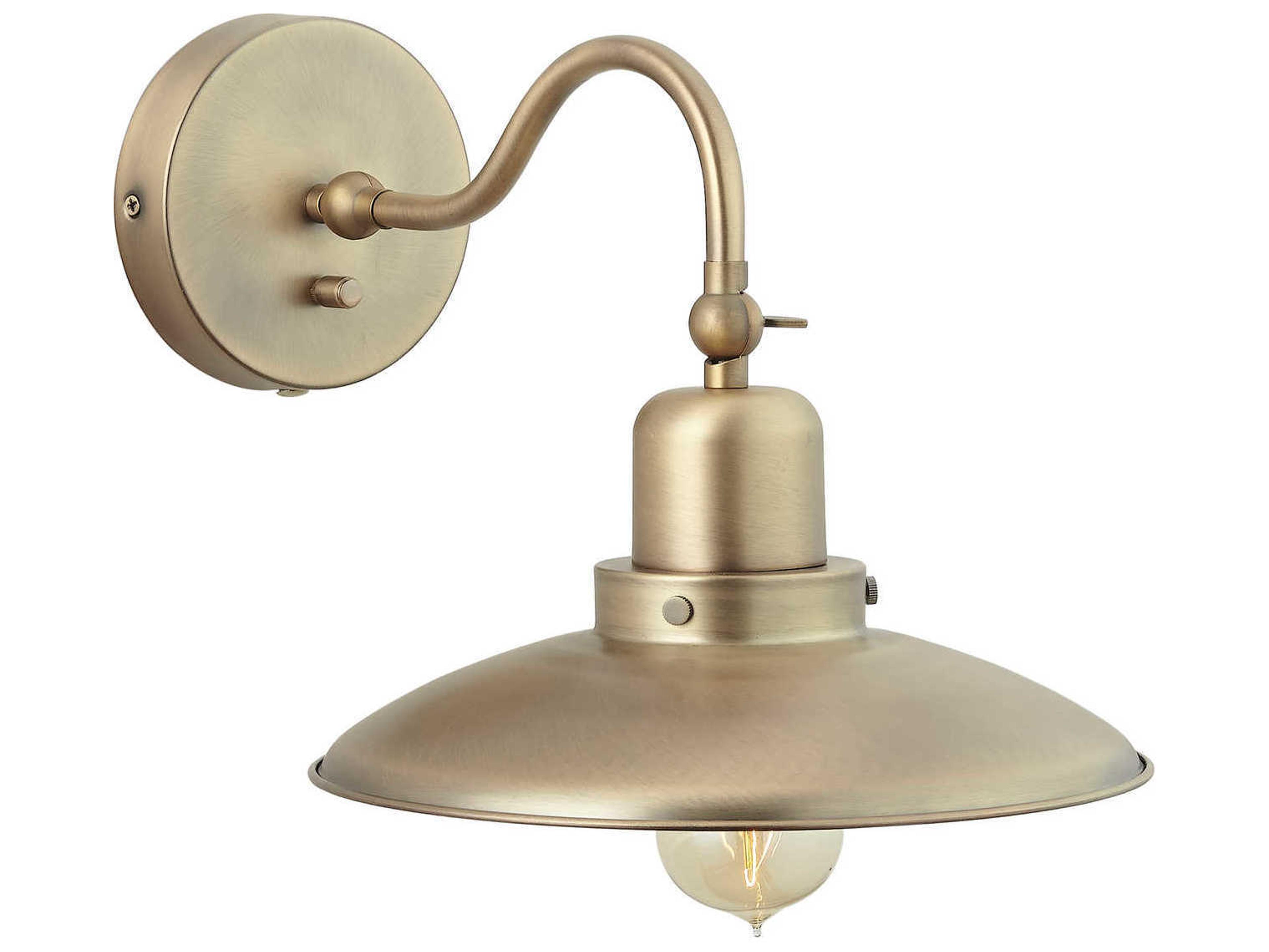 Capital Lighting 1-Light Aged Brass Wall Sconce