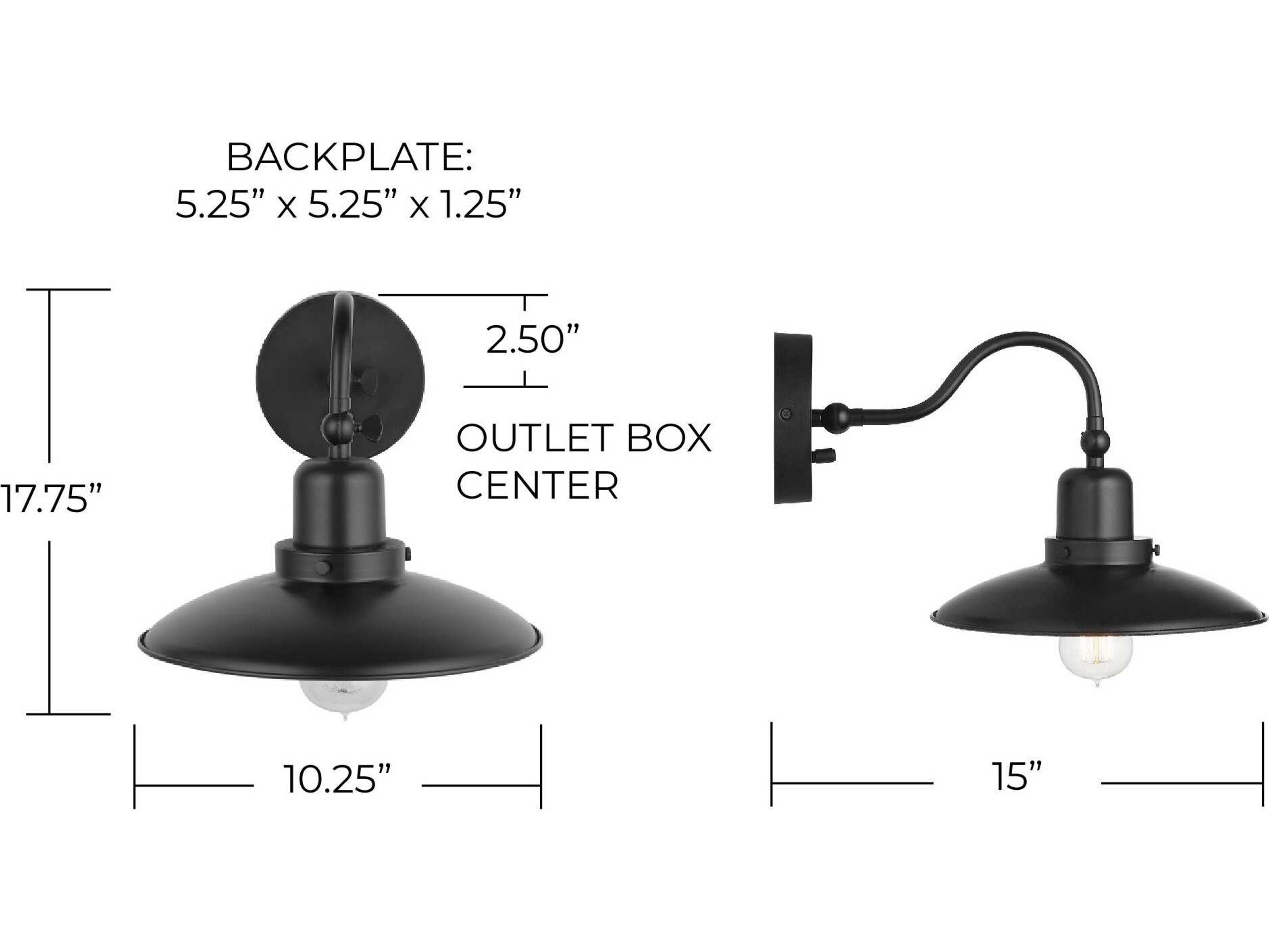 Capital Lighting 1-Light Matte Black Wall Sconce