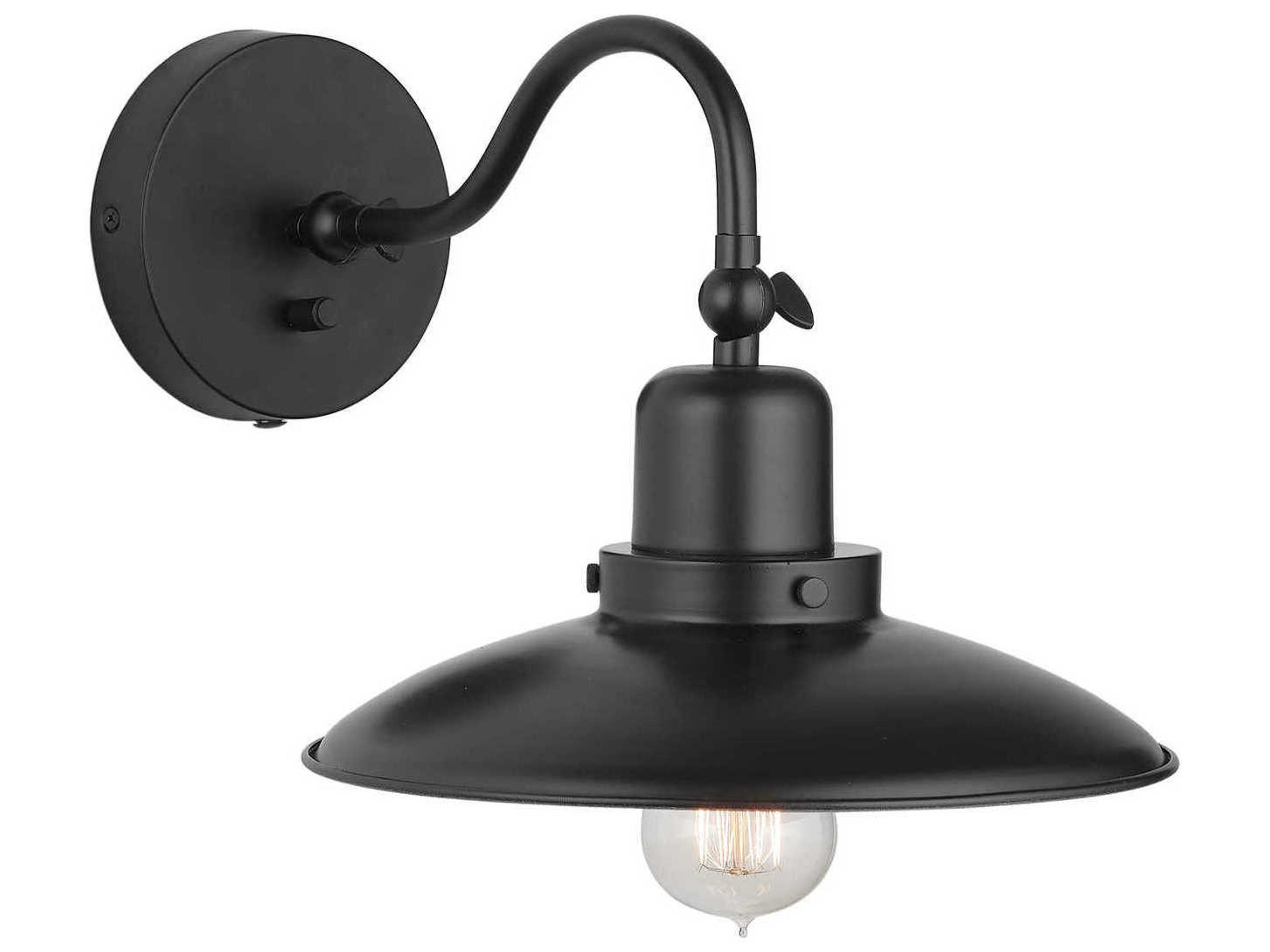 Capital Lighting 1-Light Matte Black Wall Sconce