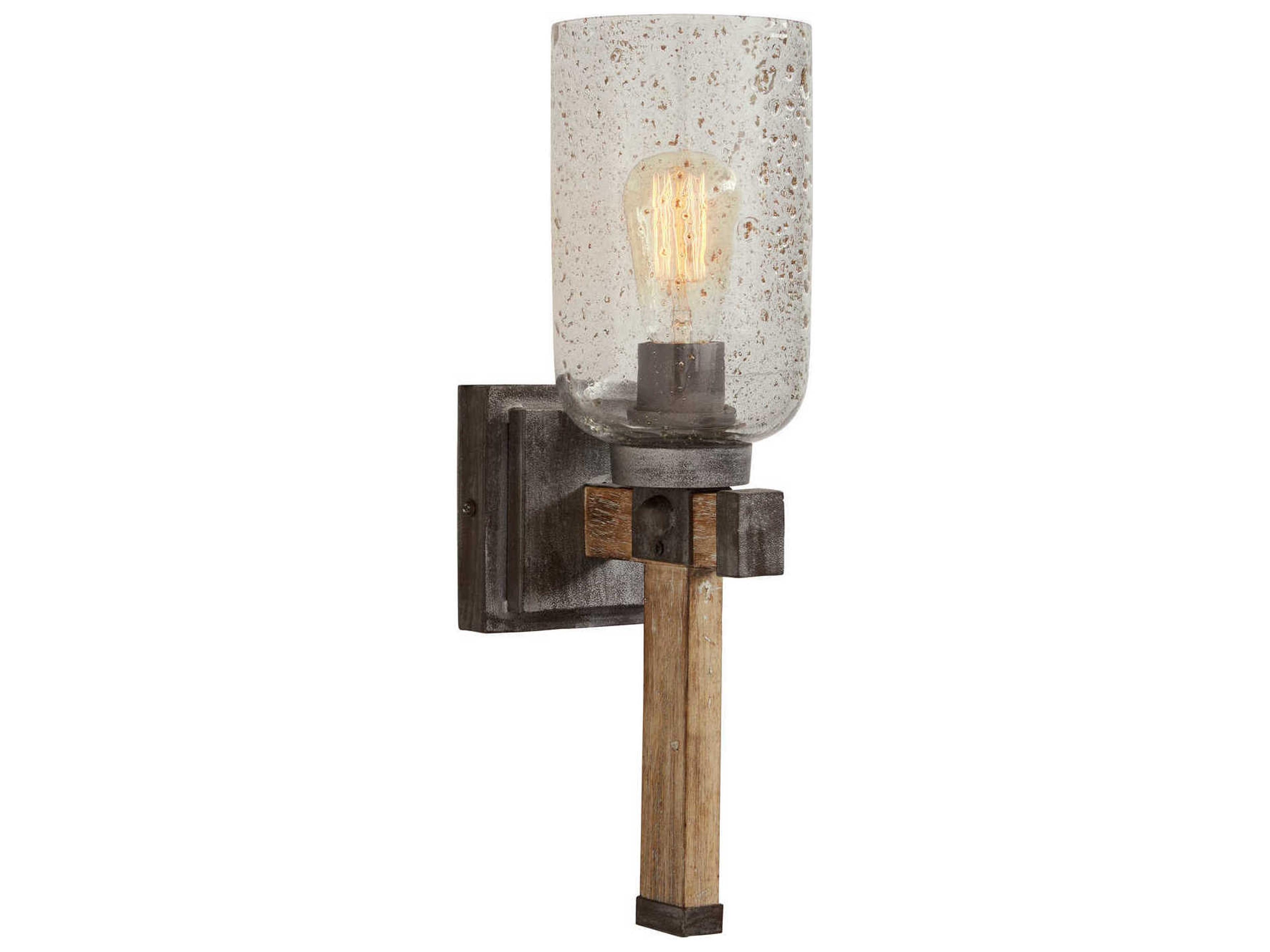 Capital Lighting Nolan 1-Light Urban Wash Wood Wall Sconce