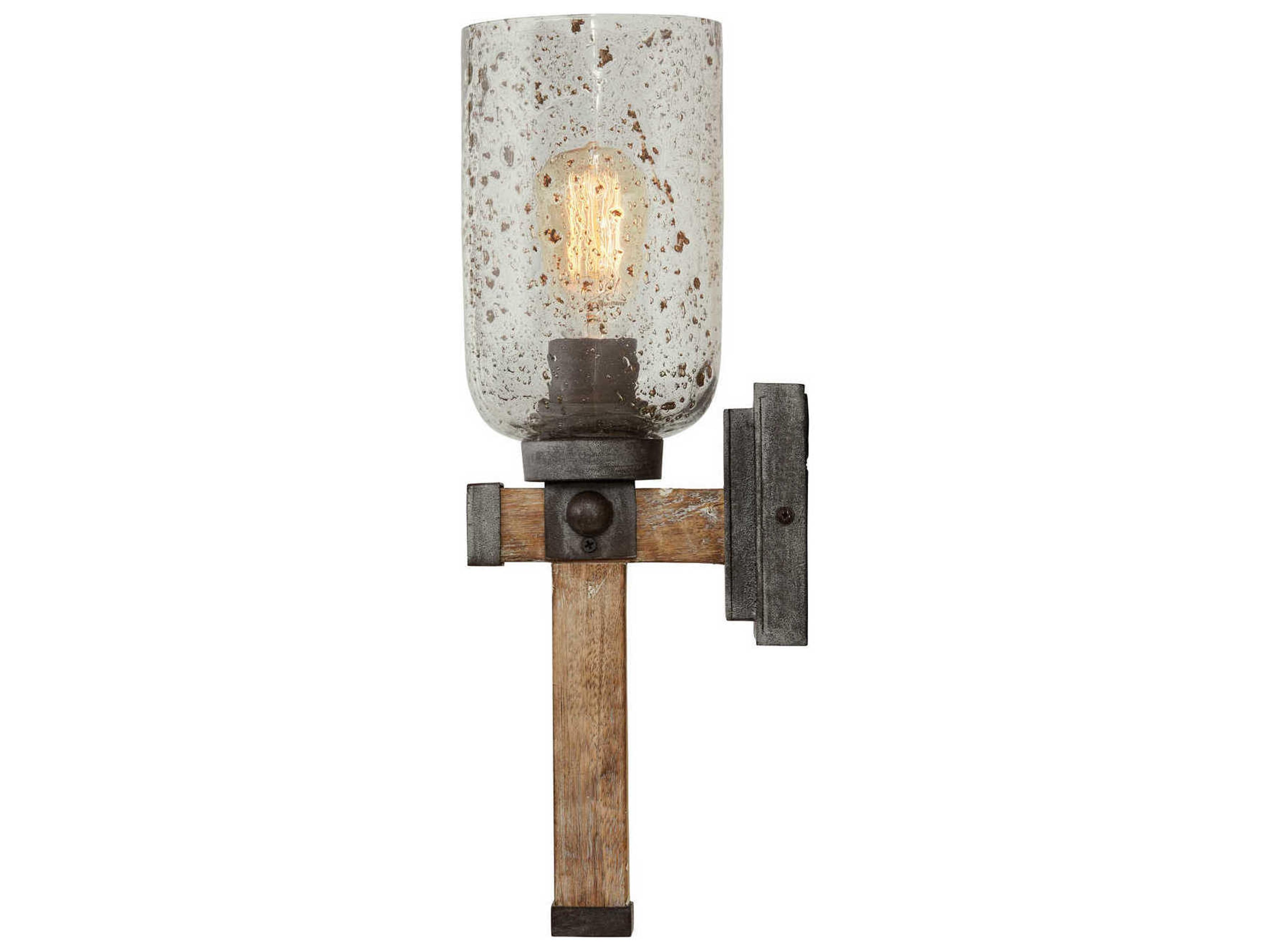 Capital Lighting Nolan 1-Light Urban Wash Wood Wall Sconce