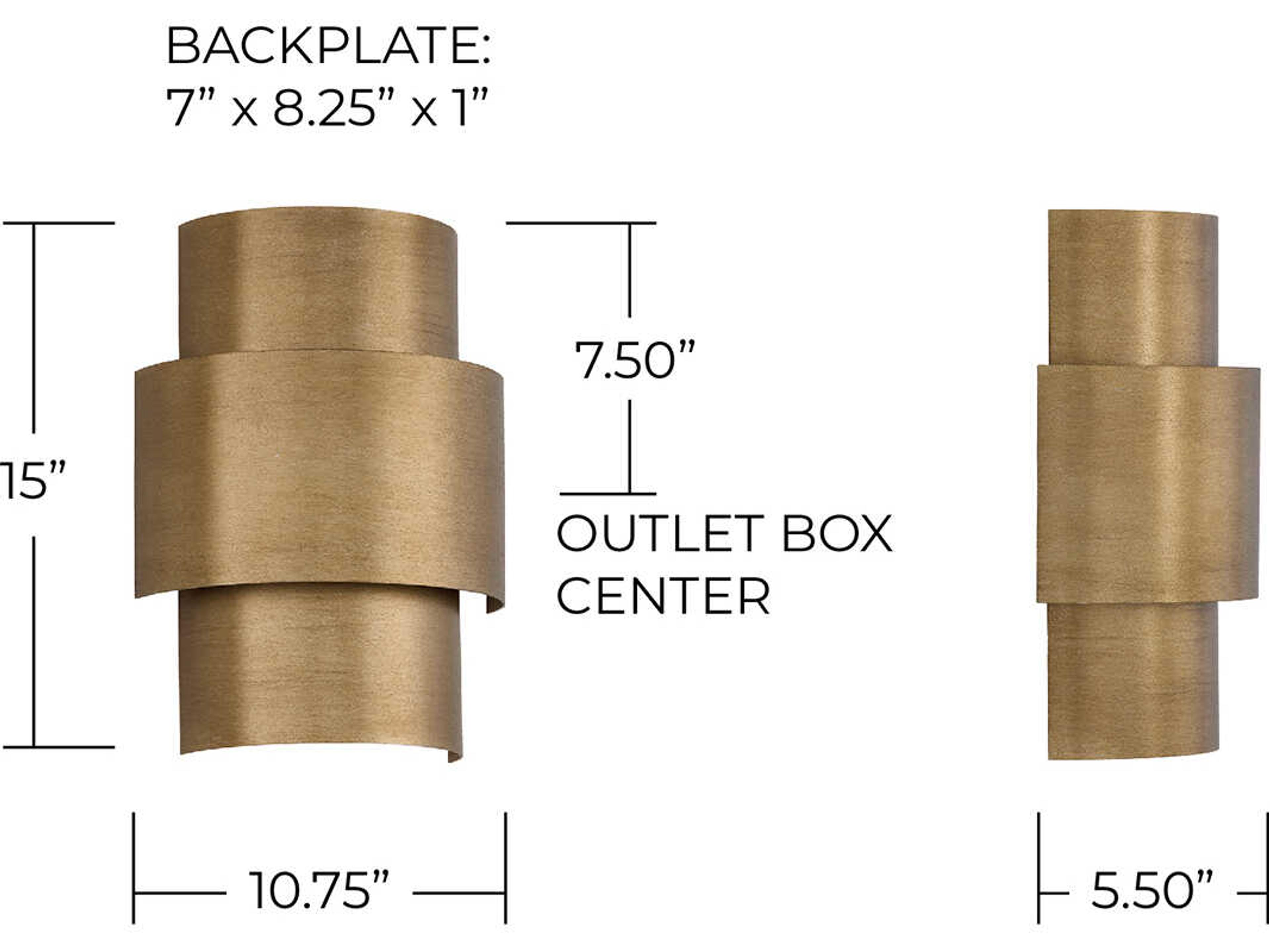 Capital Lighting Jude 2-Light Mystic Luster Brass Wall Sconce