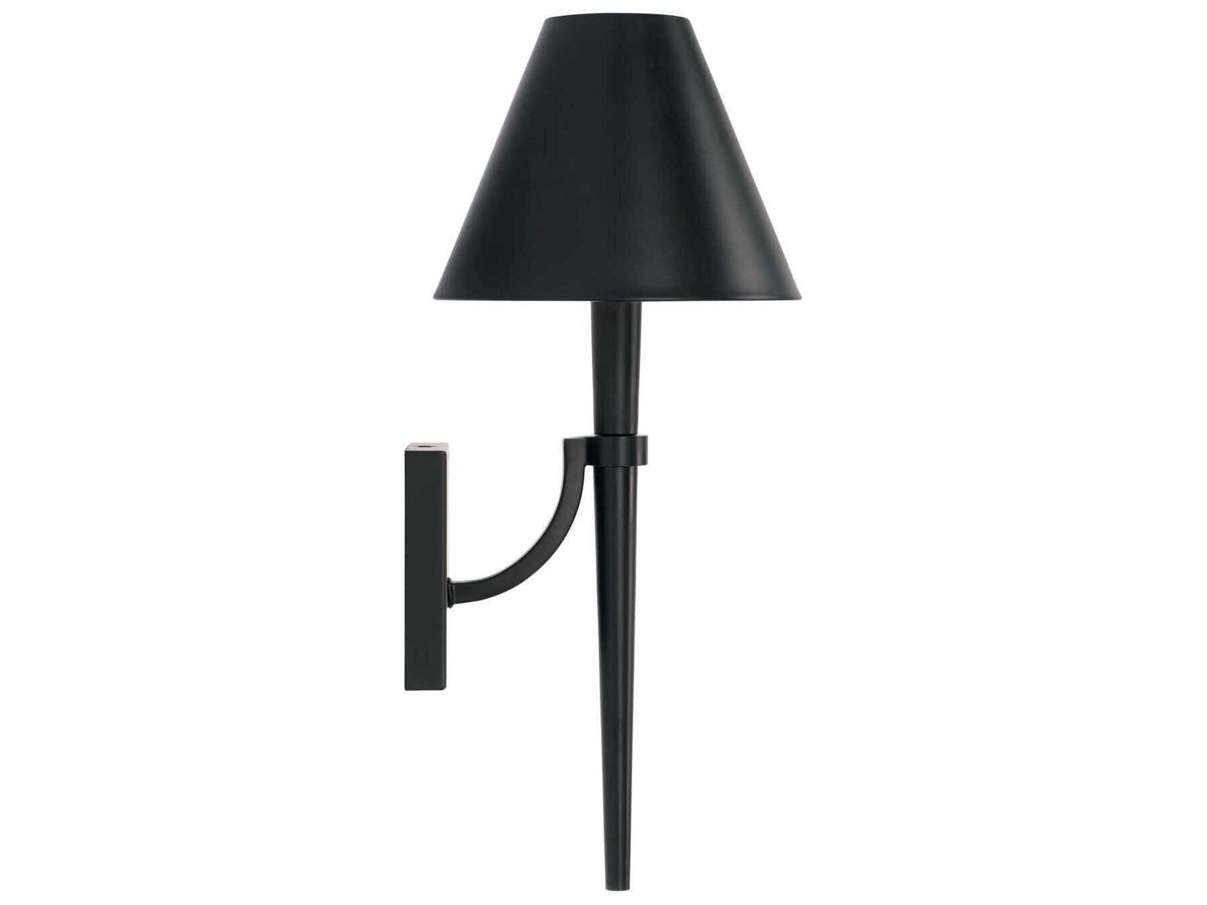 Capital Lighting Holden 1-Light Matte Black Wall Sconce