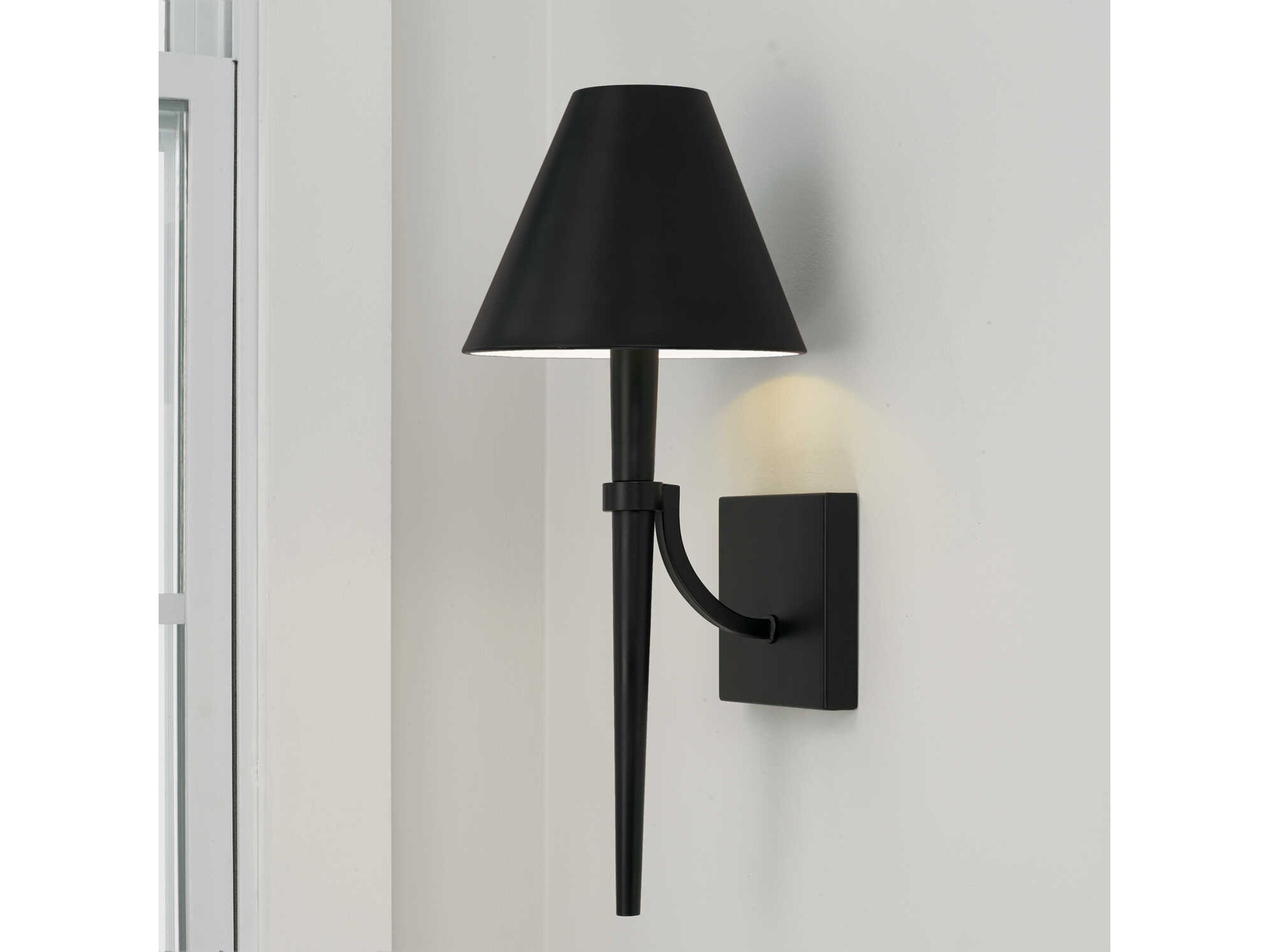 Capital Lighting Holden 1-Light Matte Black Wall Sconce