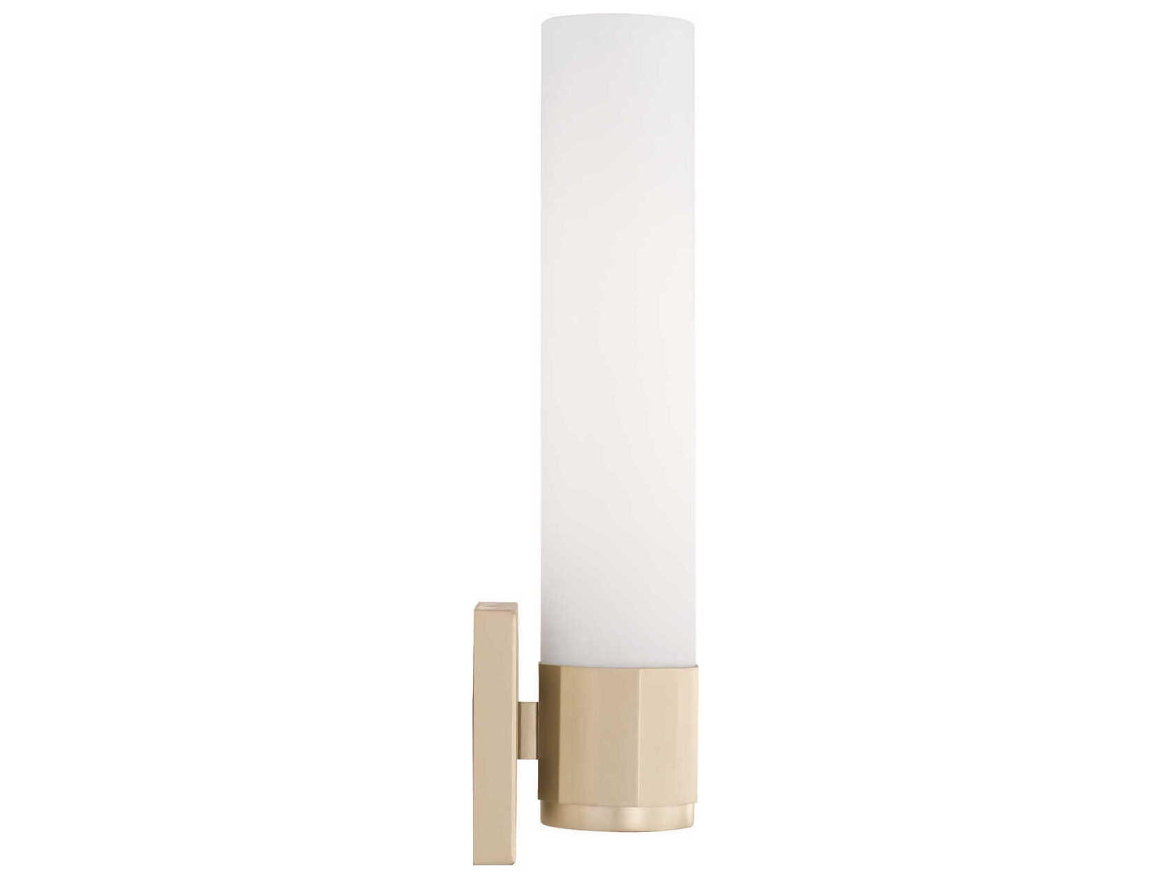 Capital Lighting Sutton 1-Light Soft Gold White Glass Wall Sconce