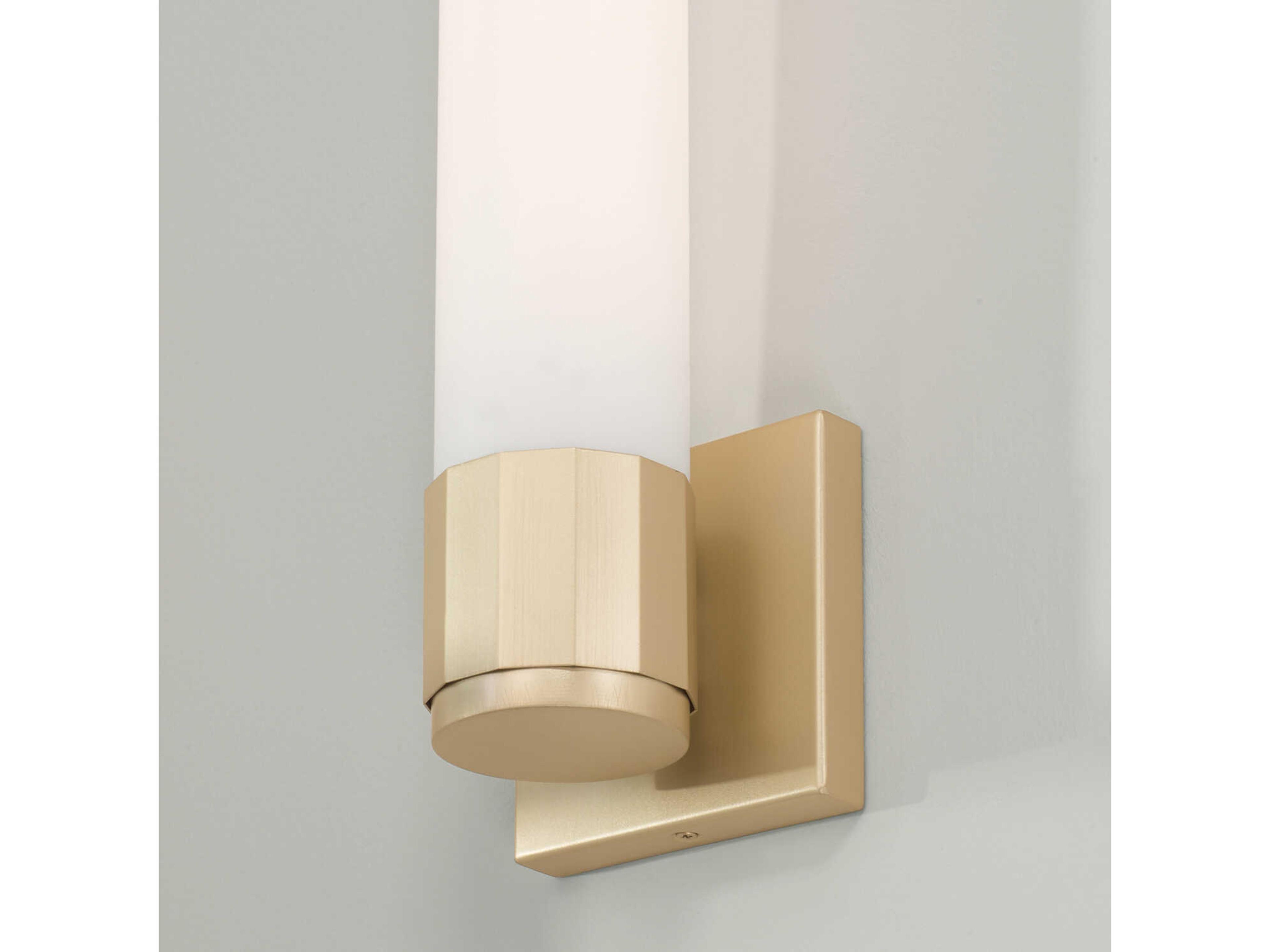 Capital Lighting Sutton 1-Light Soft Gold White Glass Wall Sconce