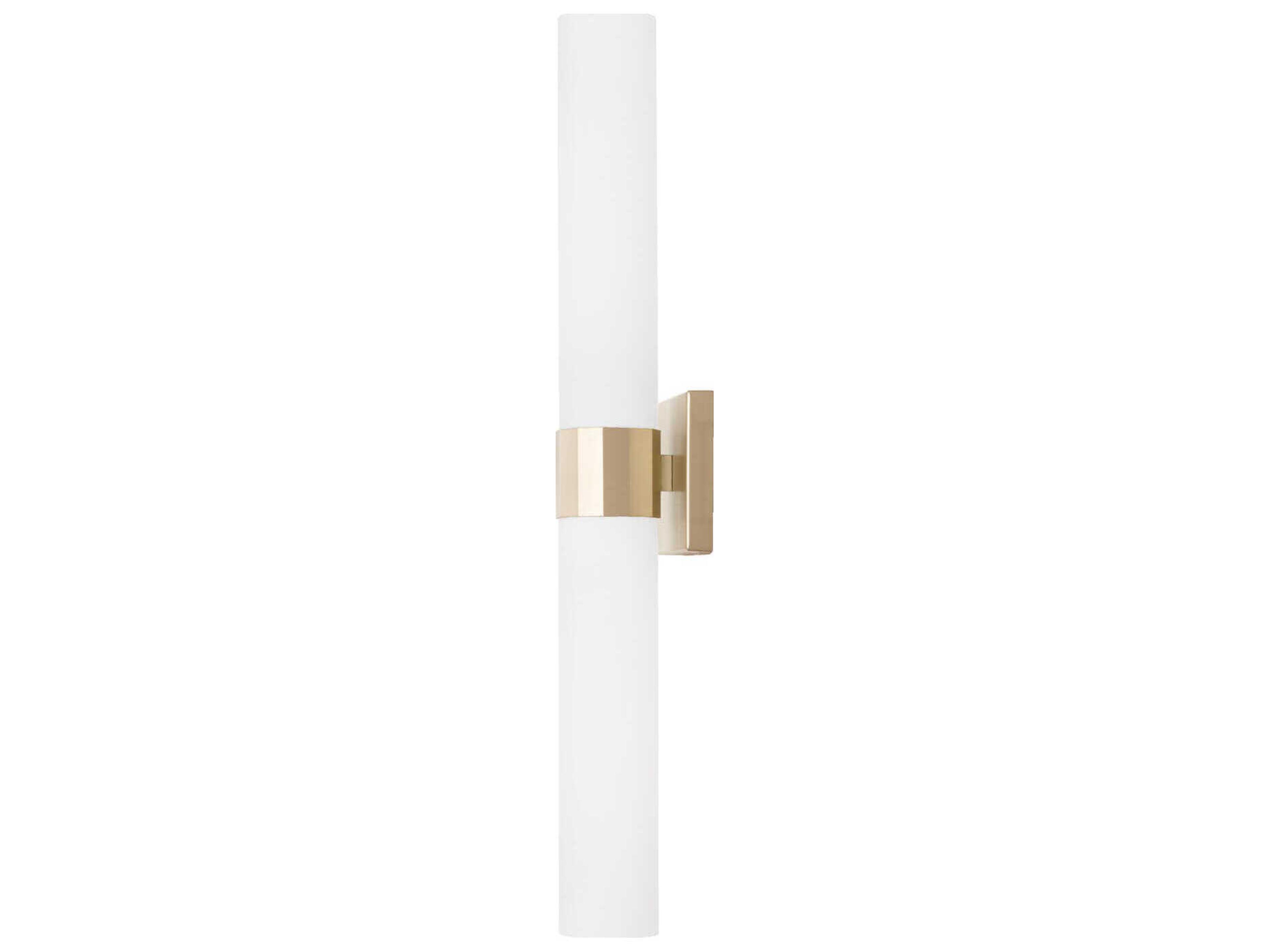Sutton 2-Light Soft Gold White Glass Wall Sconce