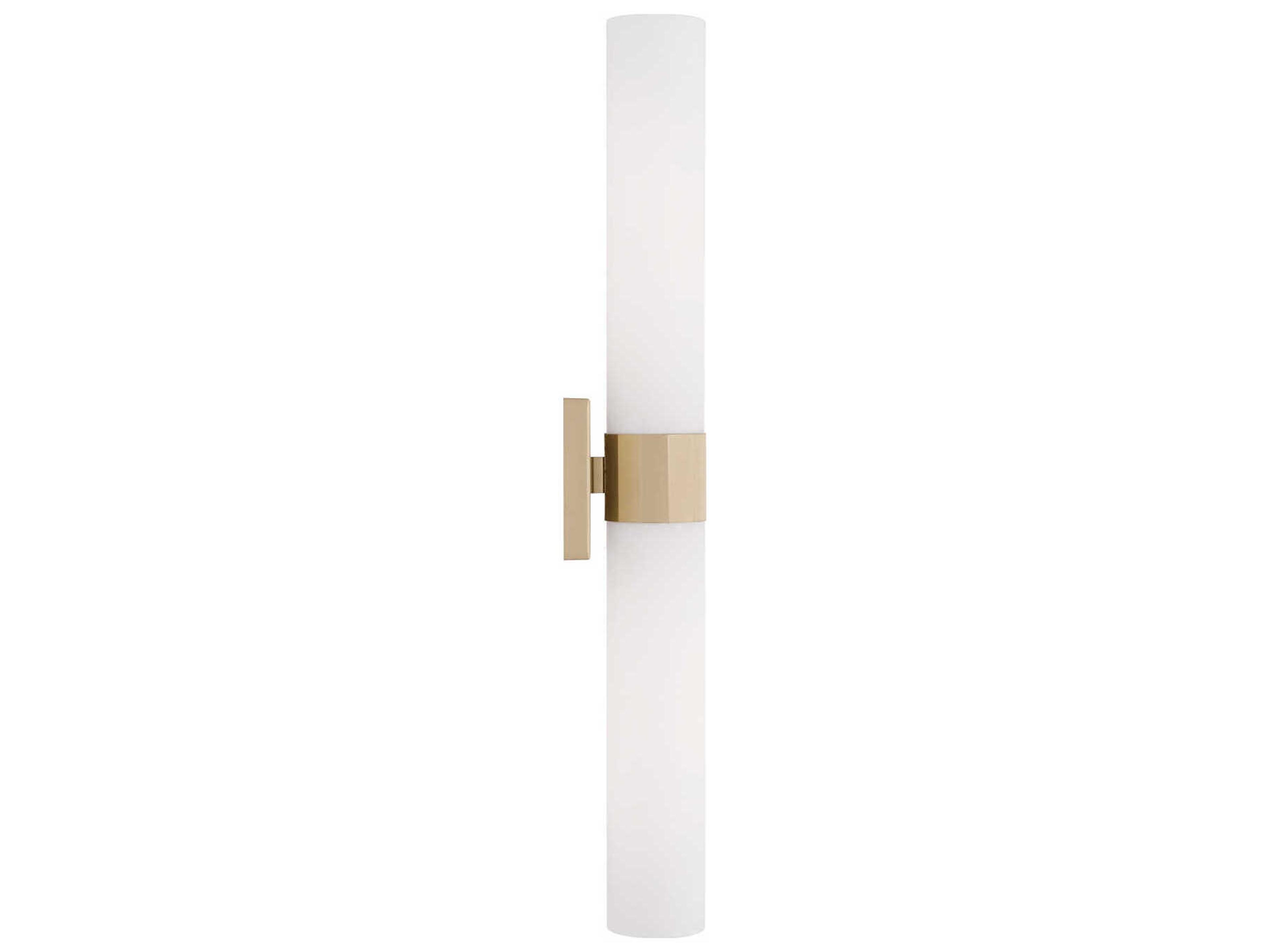 Capital Lighting Sutton 2-Light Soft Gold White Glass Wall Sconce