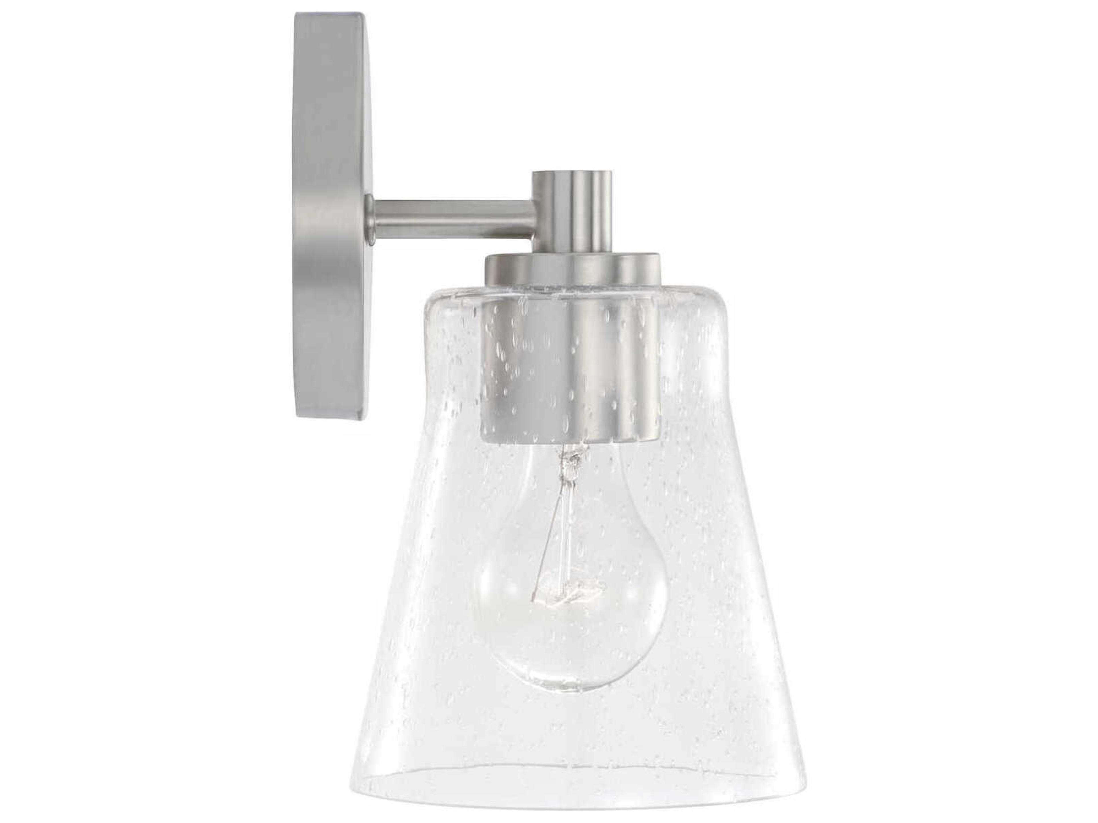 Capital Lighting Baker 1-Light Brushed Nickel Glass Wall Sconce