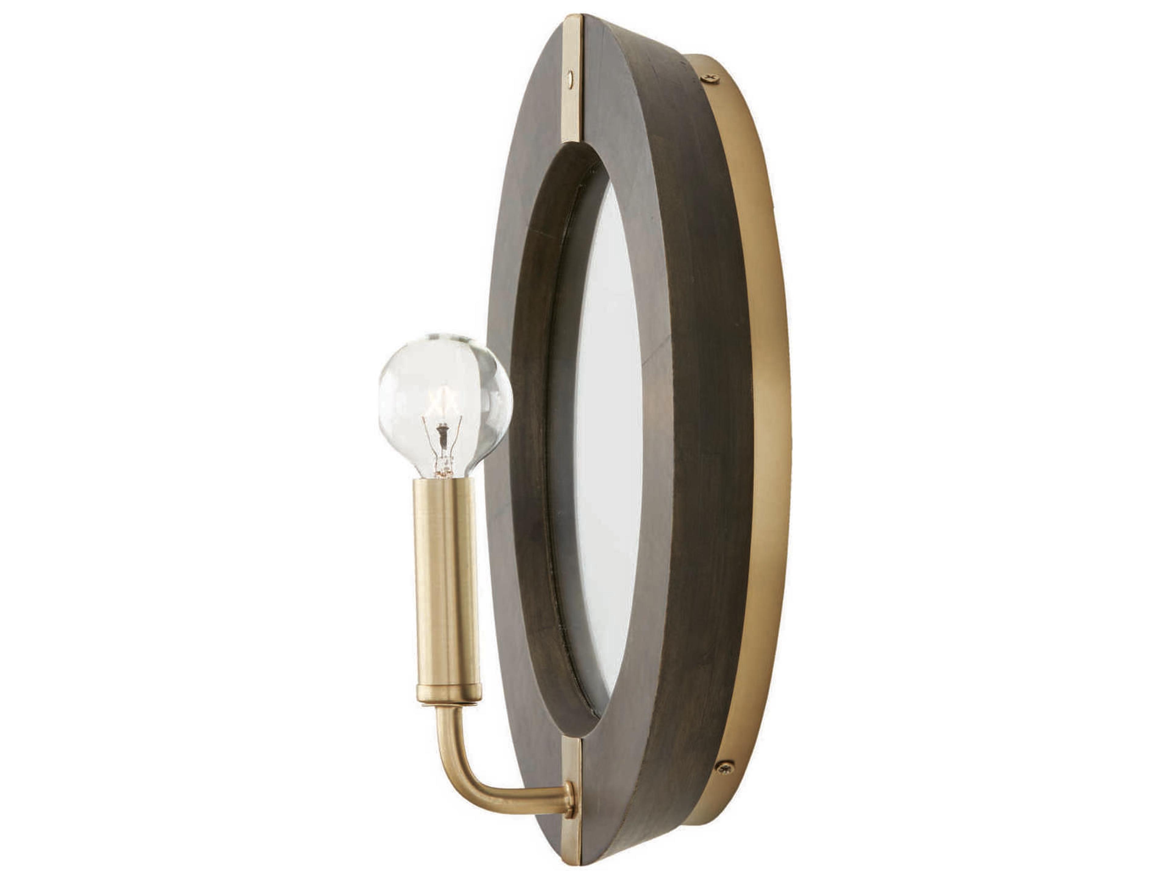 Capital Lighting Finn 1-Light Black Stain Matte Brass Wall Sconce