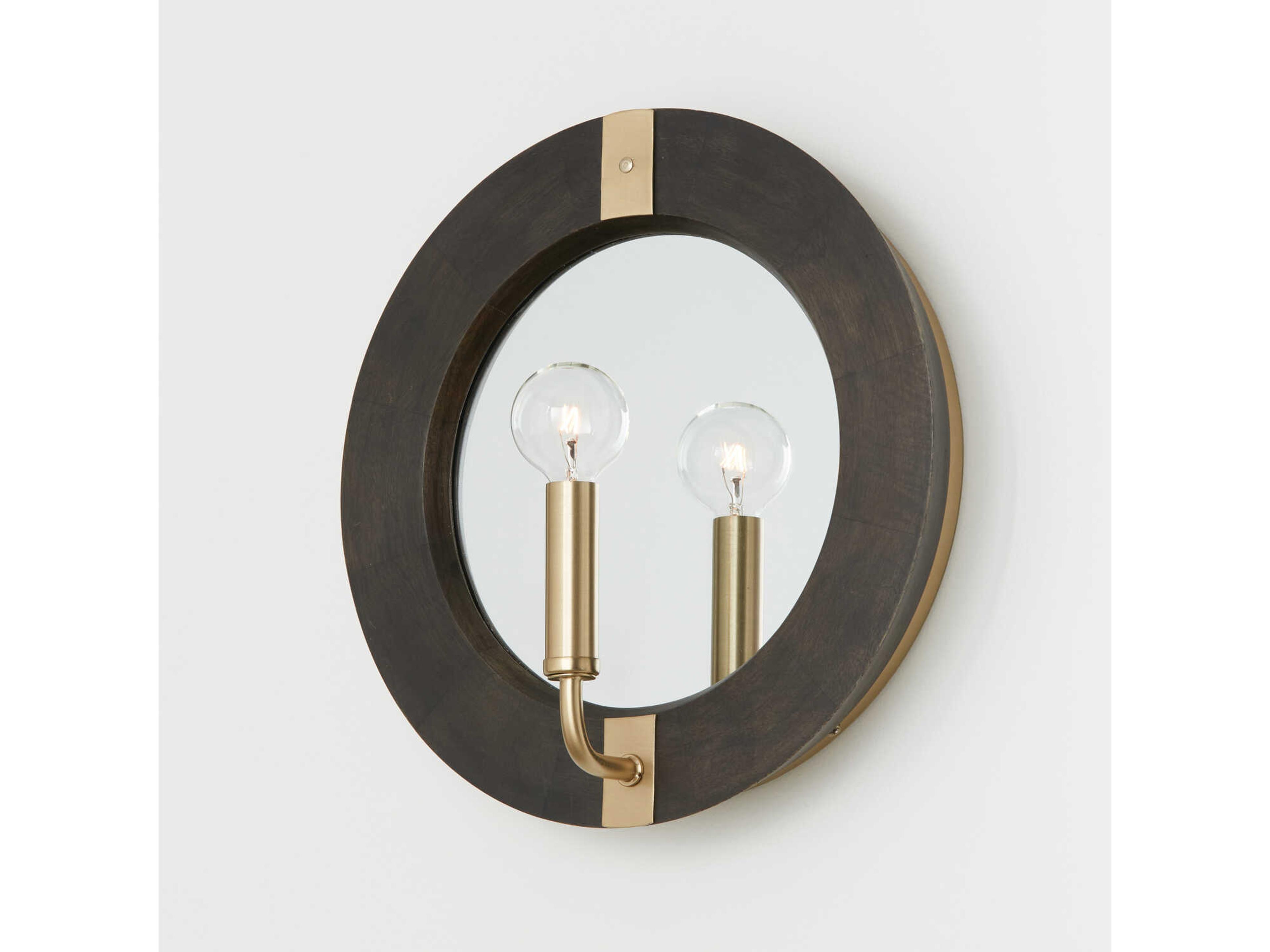 Capital Lighting Finn 1-Light Black Stain Matte Brass Wall Sconce