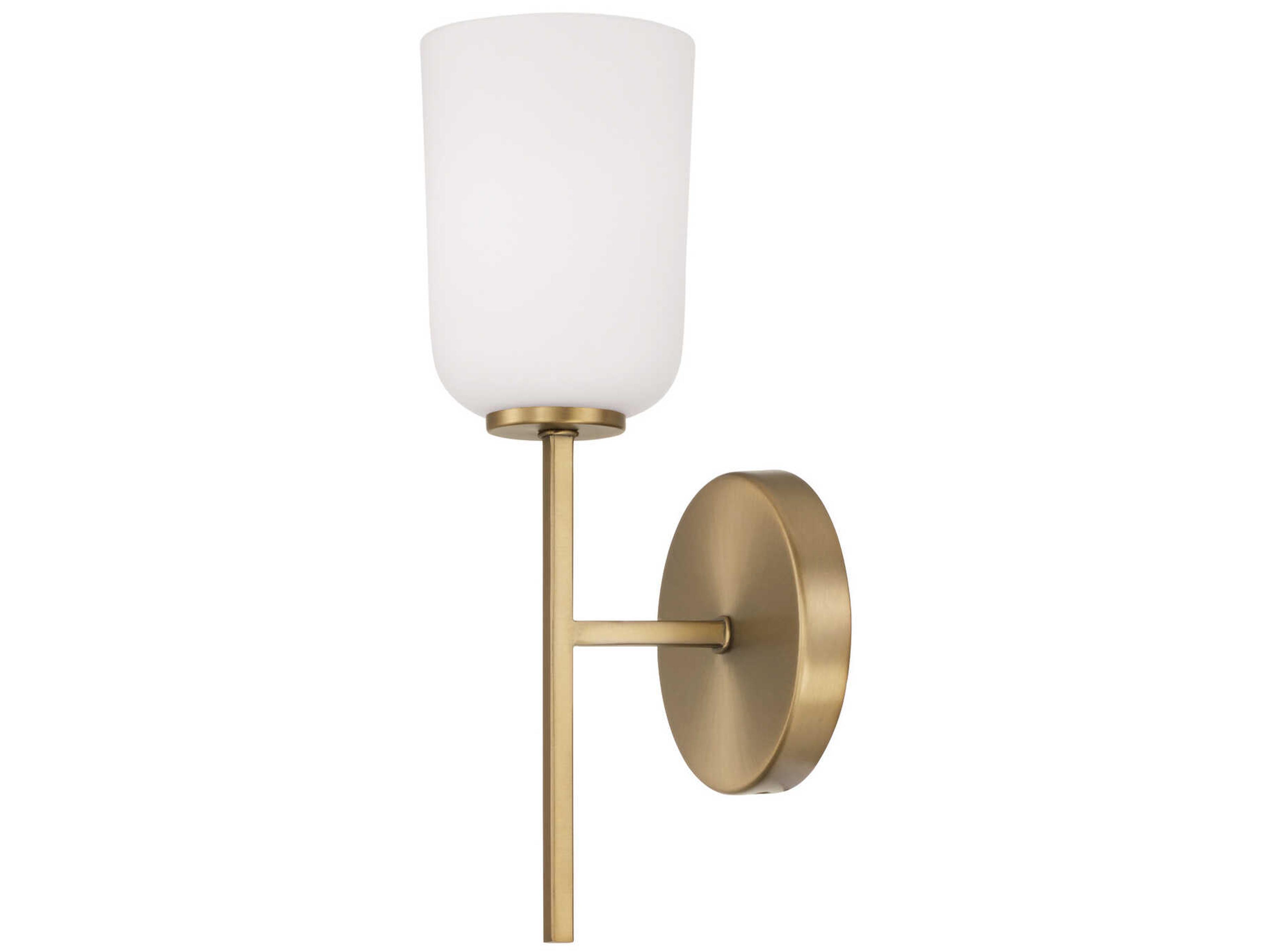 Lawson 1-Light Aged Brass Glass Wall Sconce