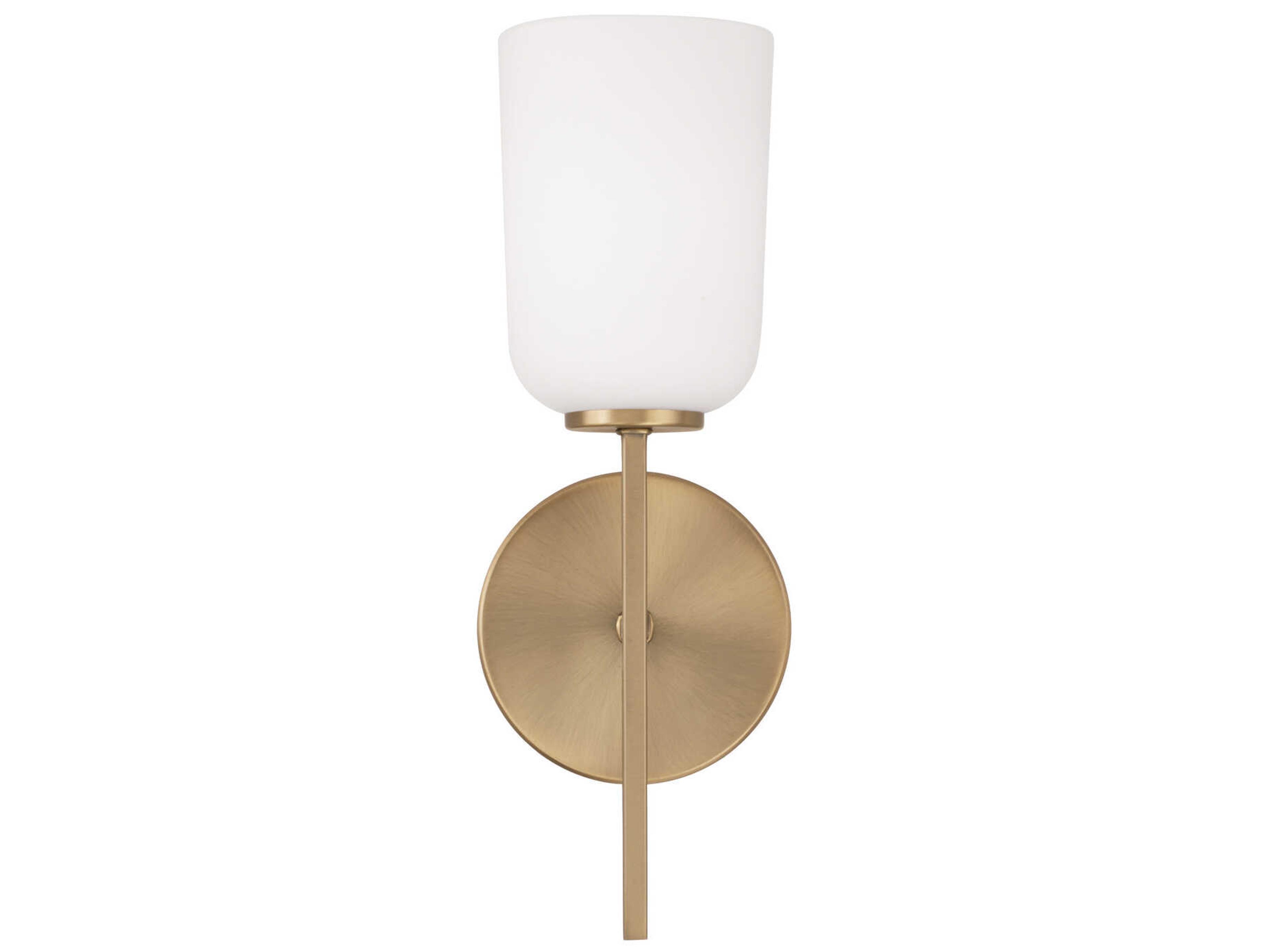 Capital Lighting Lawson 1-Light Aged Brass Glass Wall Sconce
