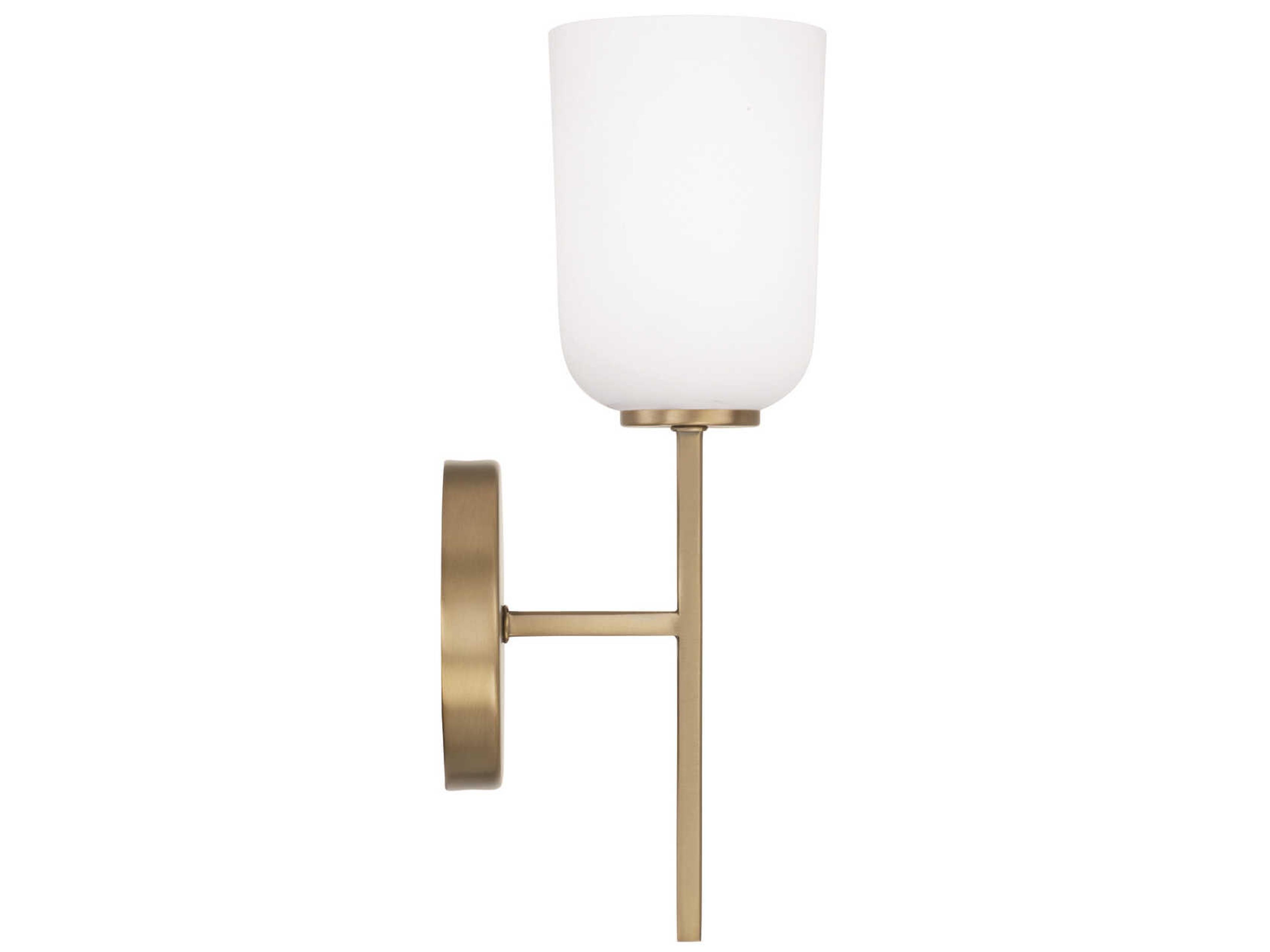 Capital Lighting Lawson 1-Light Aged Brass Glass Wall Sconce
