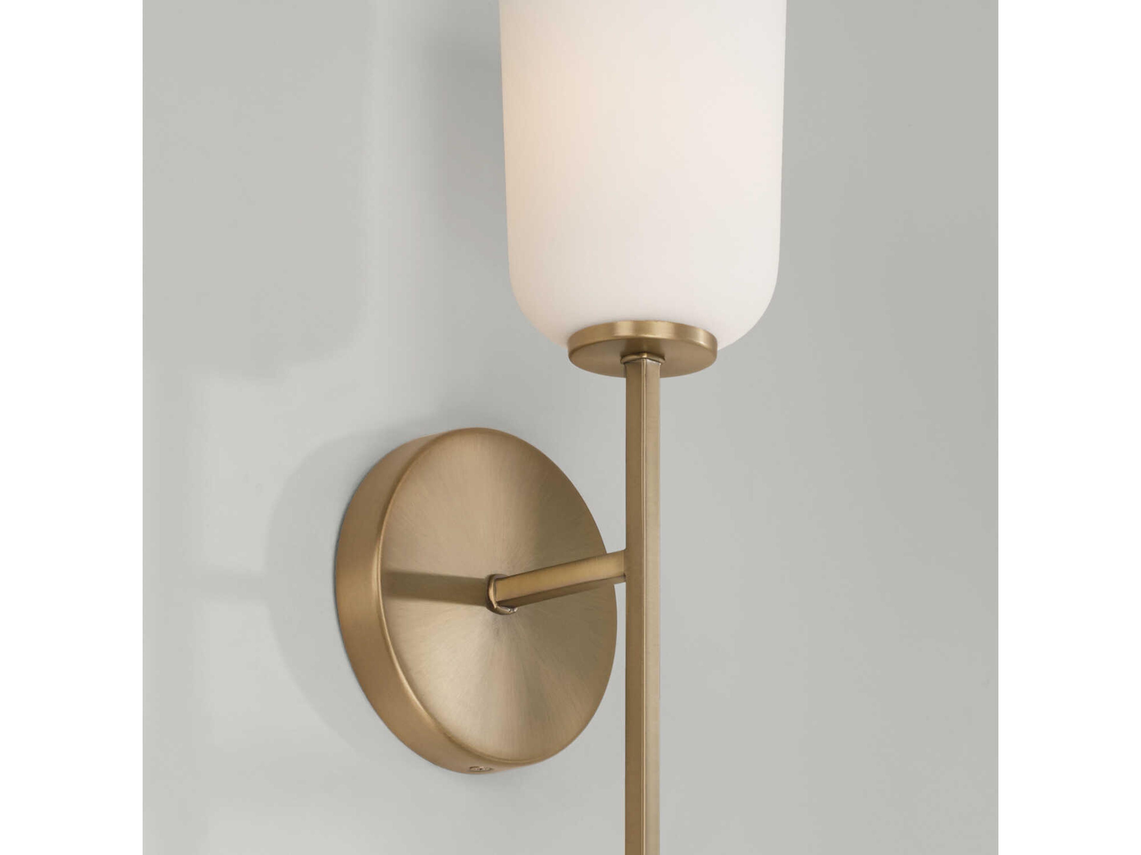 Capital Lighting Lawson 1-Light Aged Brass Glass Wall Sconce