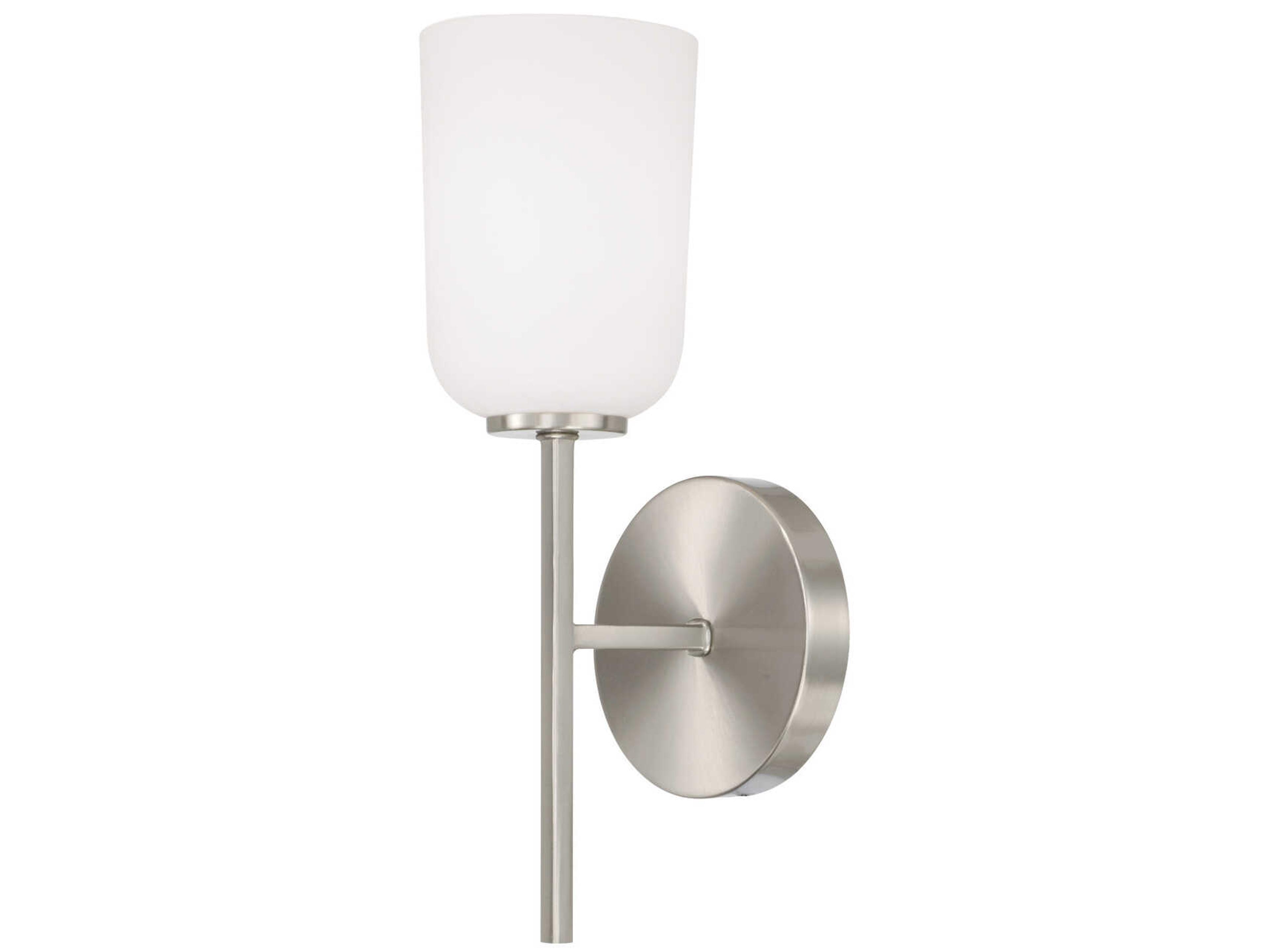 Lawson 1-Light Brushed Nickel Glass Wall Sconce