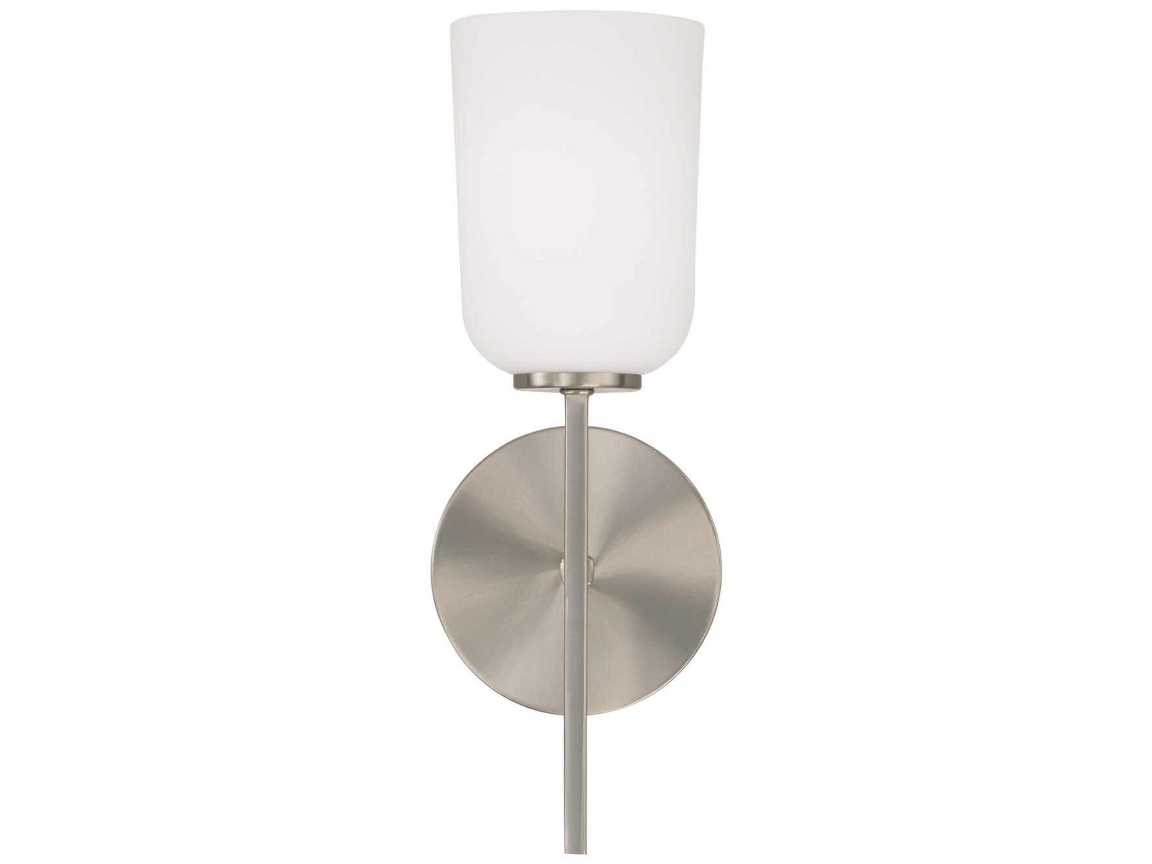 Capital Lighting Lawson 1-Light Brushed Nickel Glass Wall Sconce