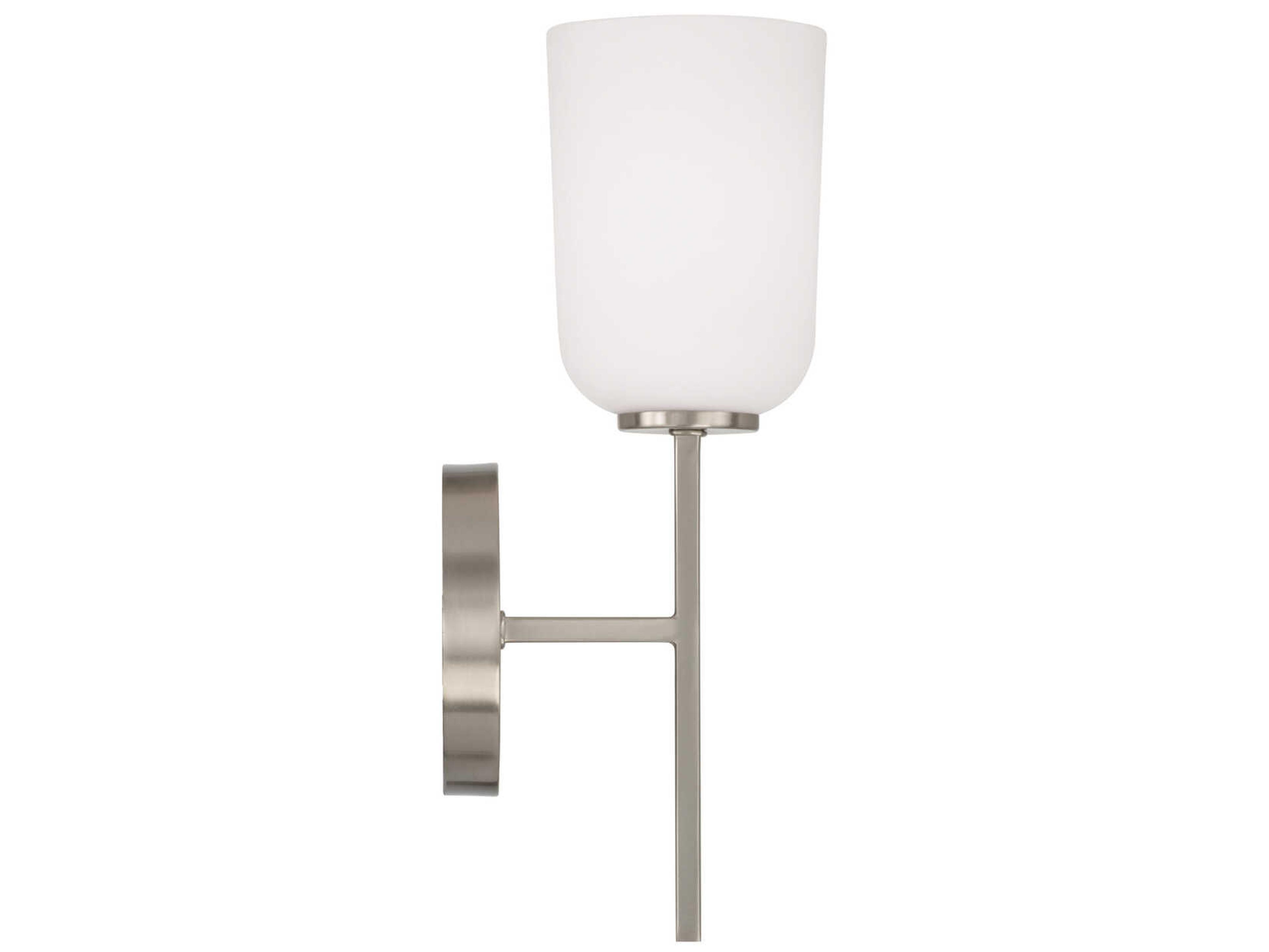 Capital Lighting Lawson 1-Light Brushed Nickel Glass Wall Sconce