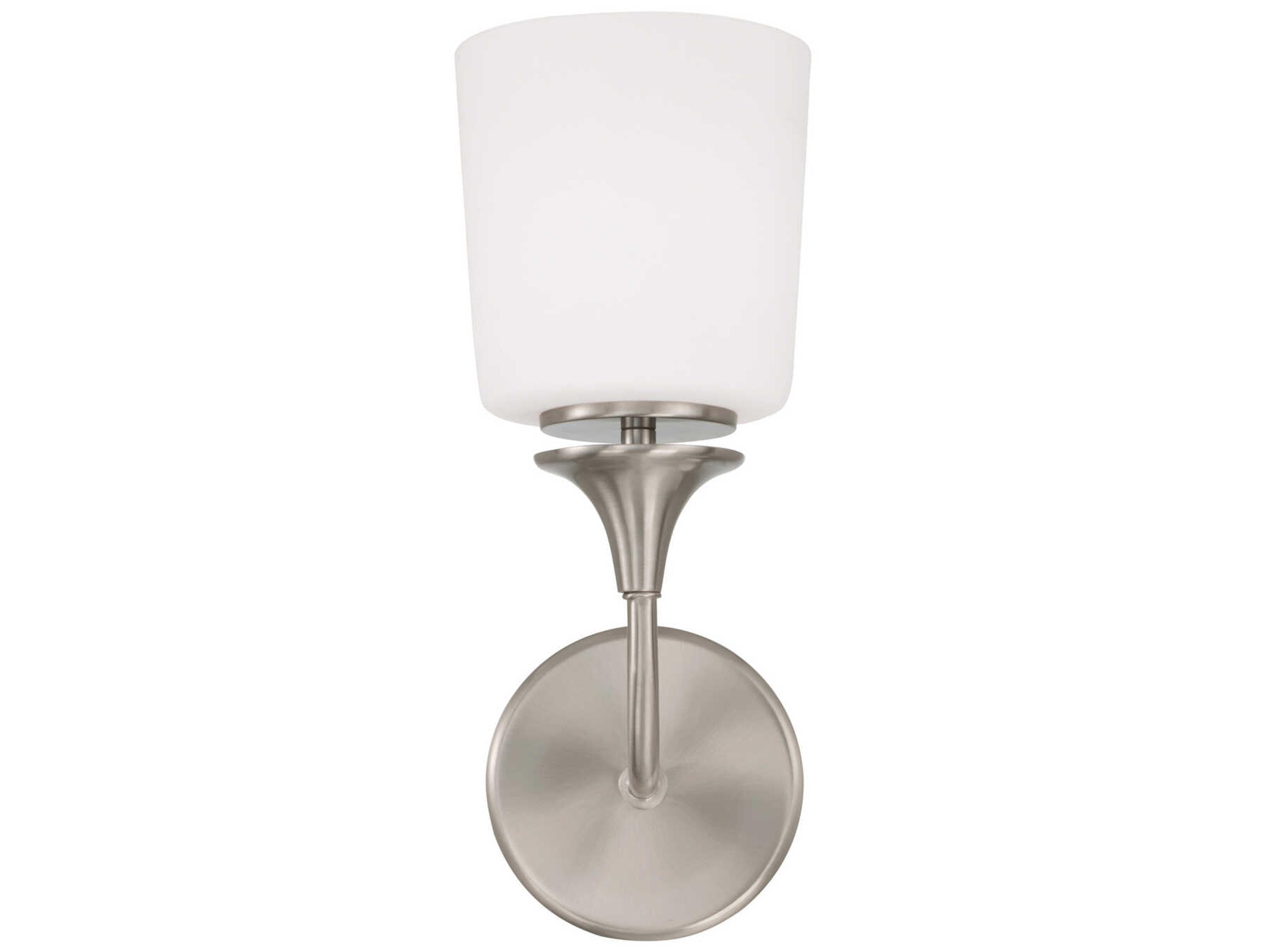 Capital Lighting Presley 1-Light Brushed Nickel Glass Wall Sconce