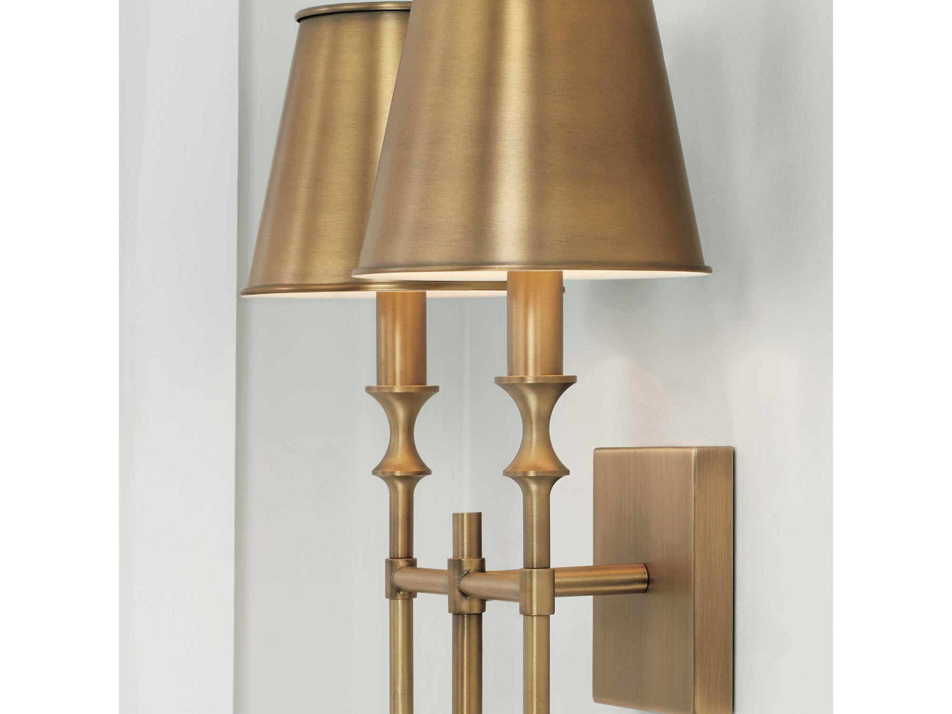 Capital Lighting Whitney 2-Light Aged Brass Wall Sconce