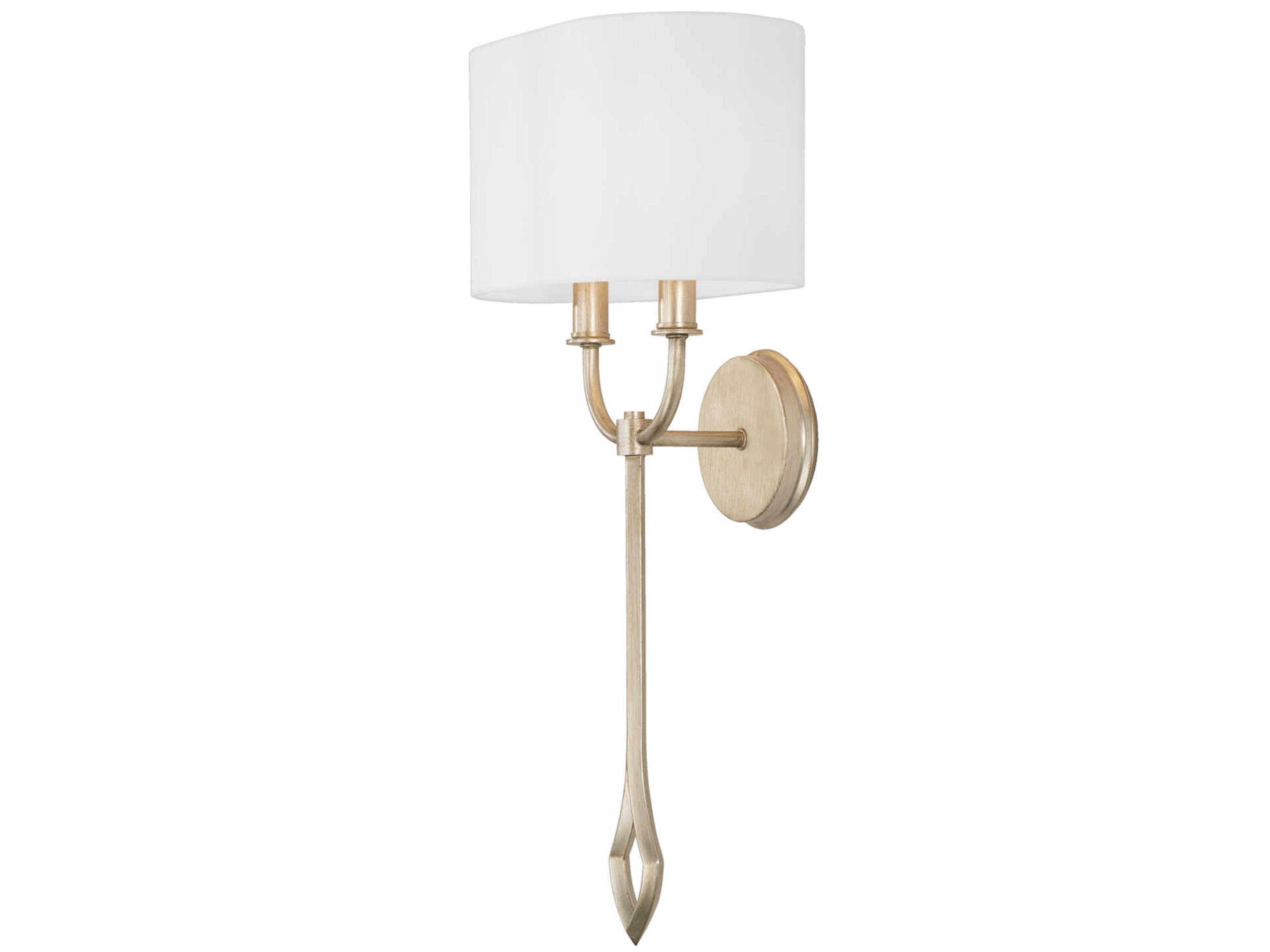 Claire 2-Light Brushed Champagne Gold Wall Sconce