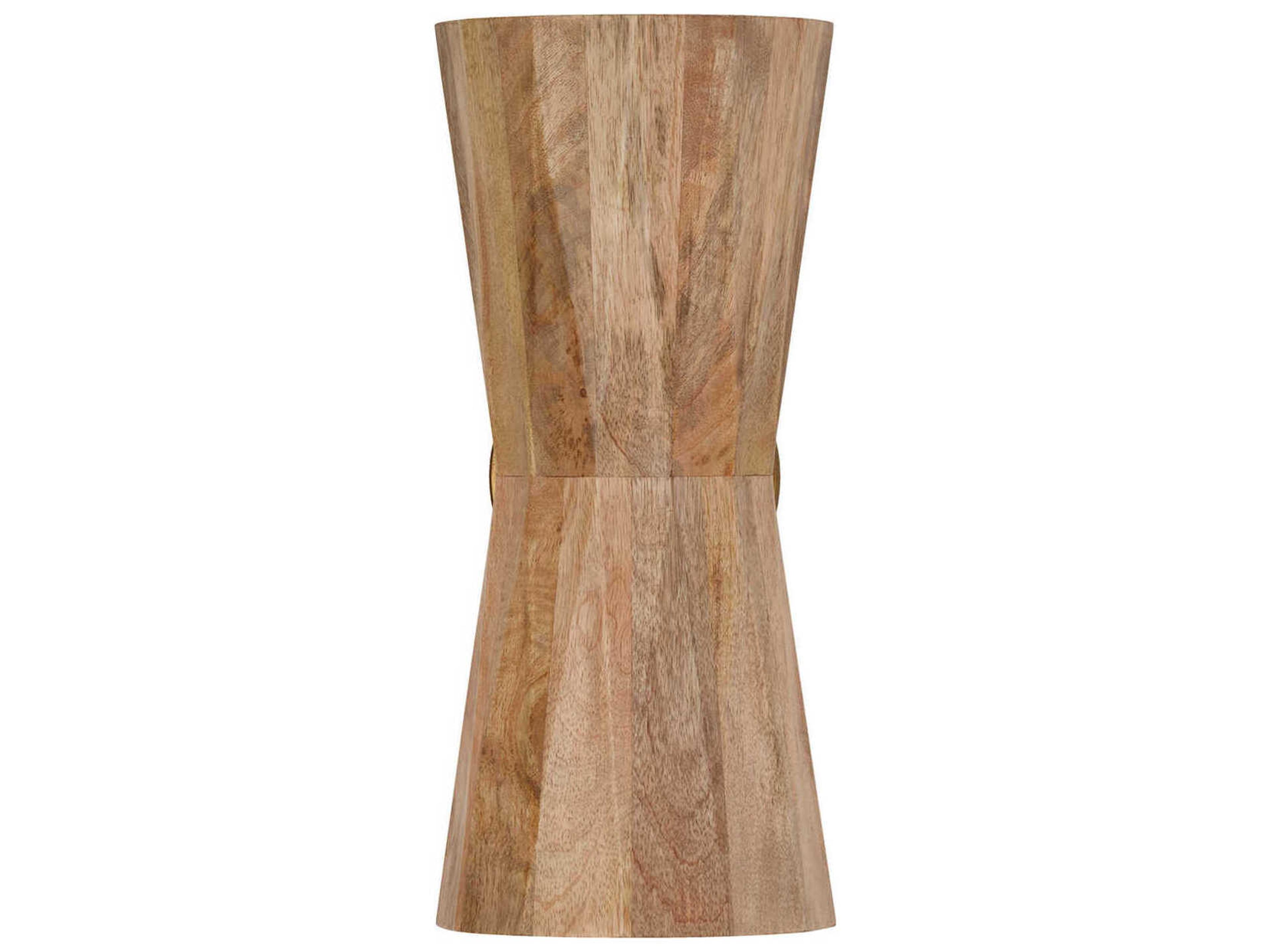 Capital Lighting Nadeau 2-Light Light Wood And Patinaed Brass Wall Sconce