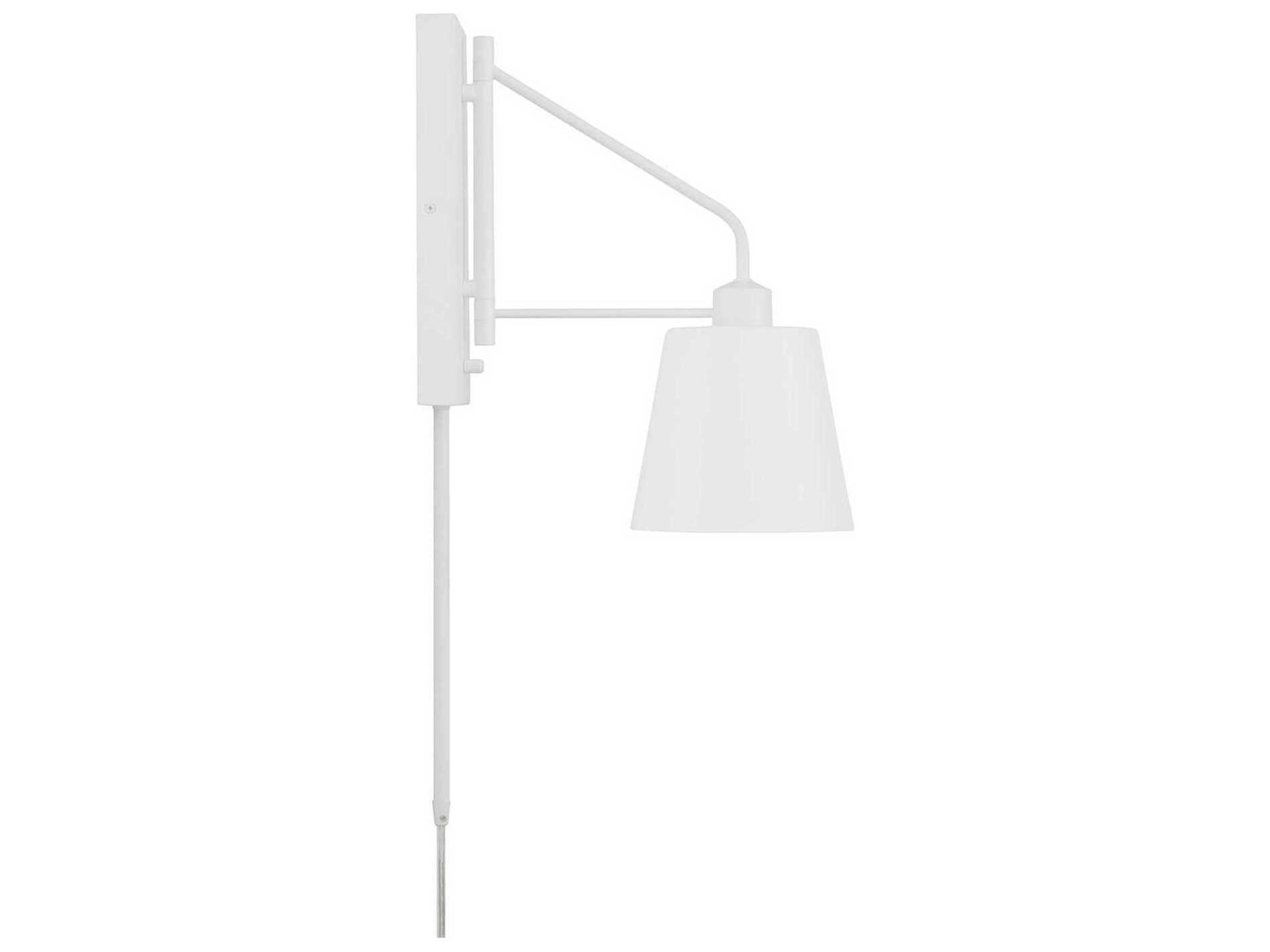 Capital Lighting Alden 1-Light Matte White Swing Wall Sconce