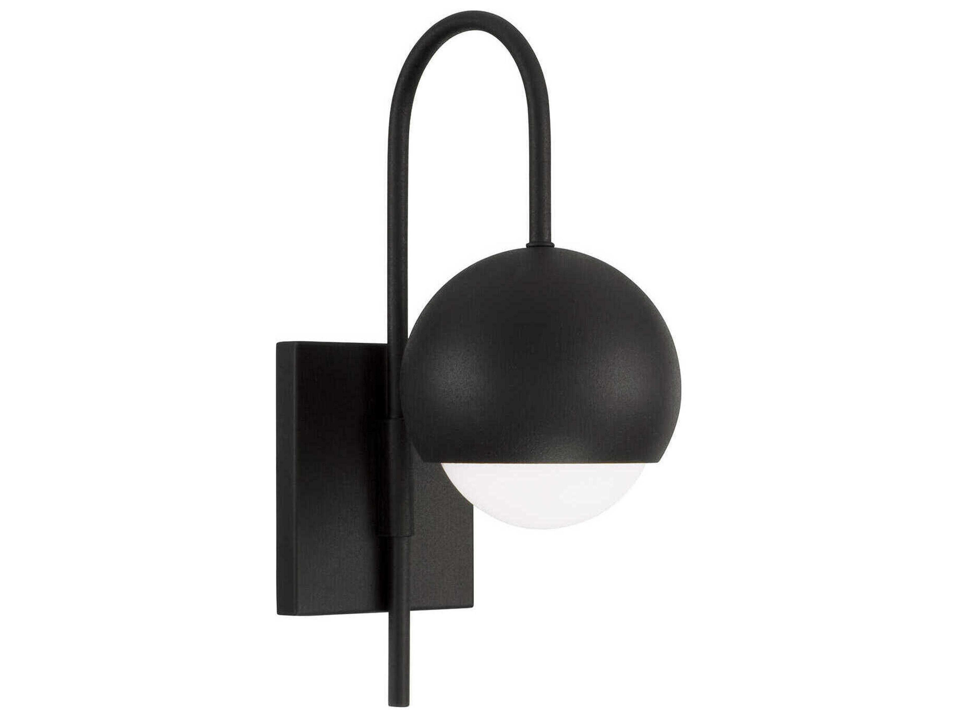 Dolby 1-Light Black Iron Wall Sconce