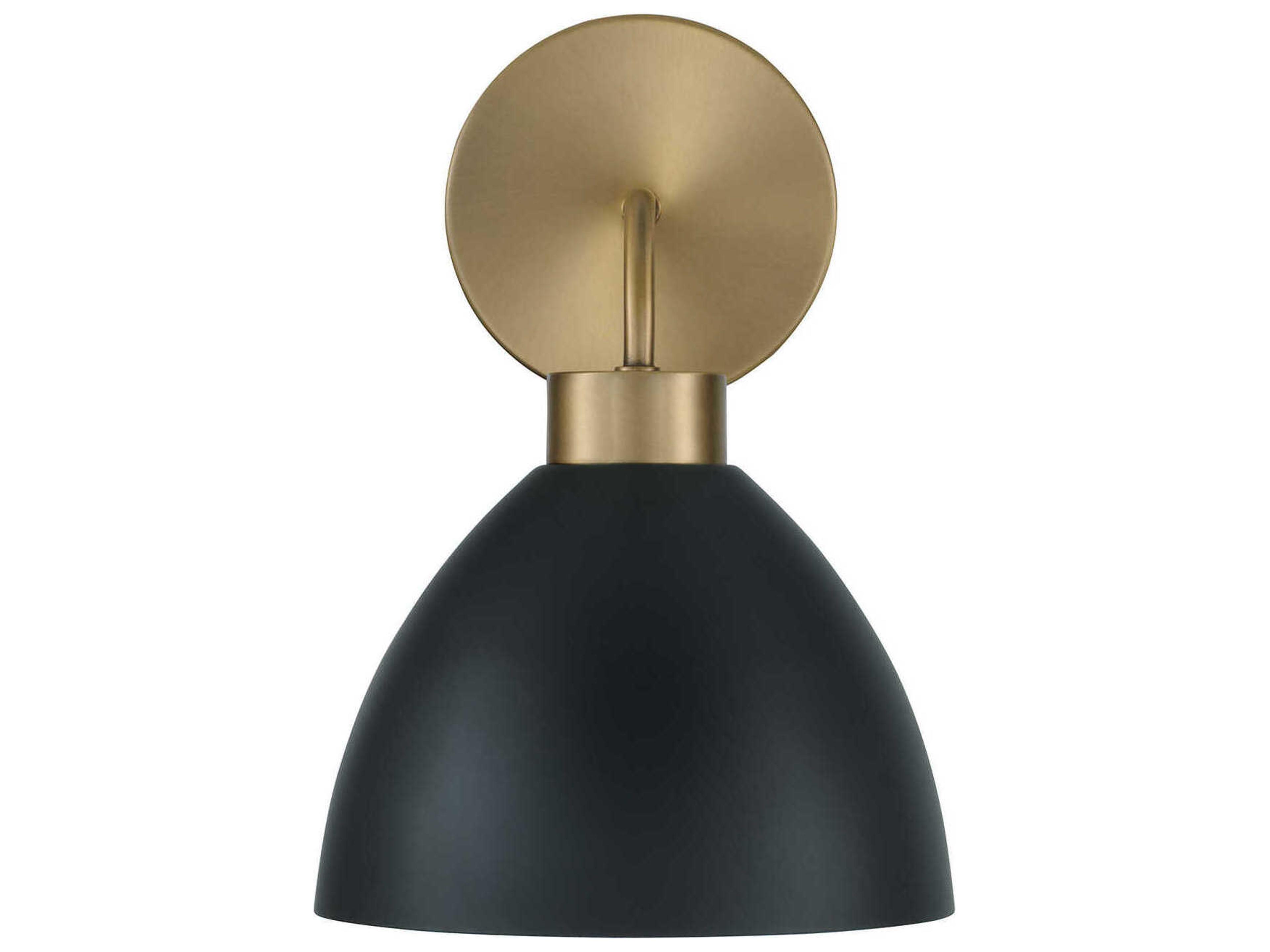 Capital Lighting Ross 1-Light Aged Brass And Black Wall Sconce