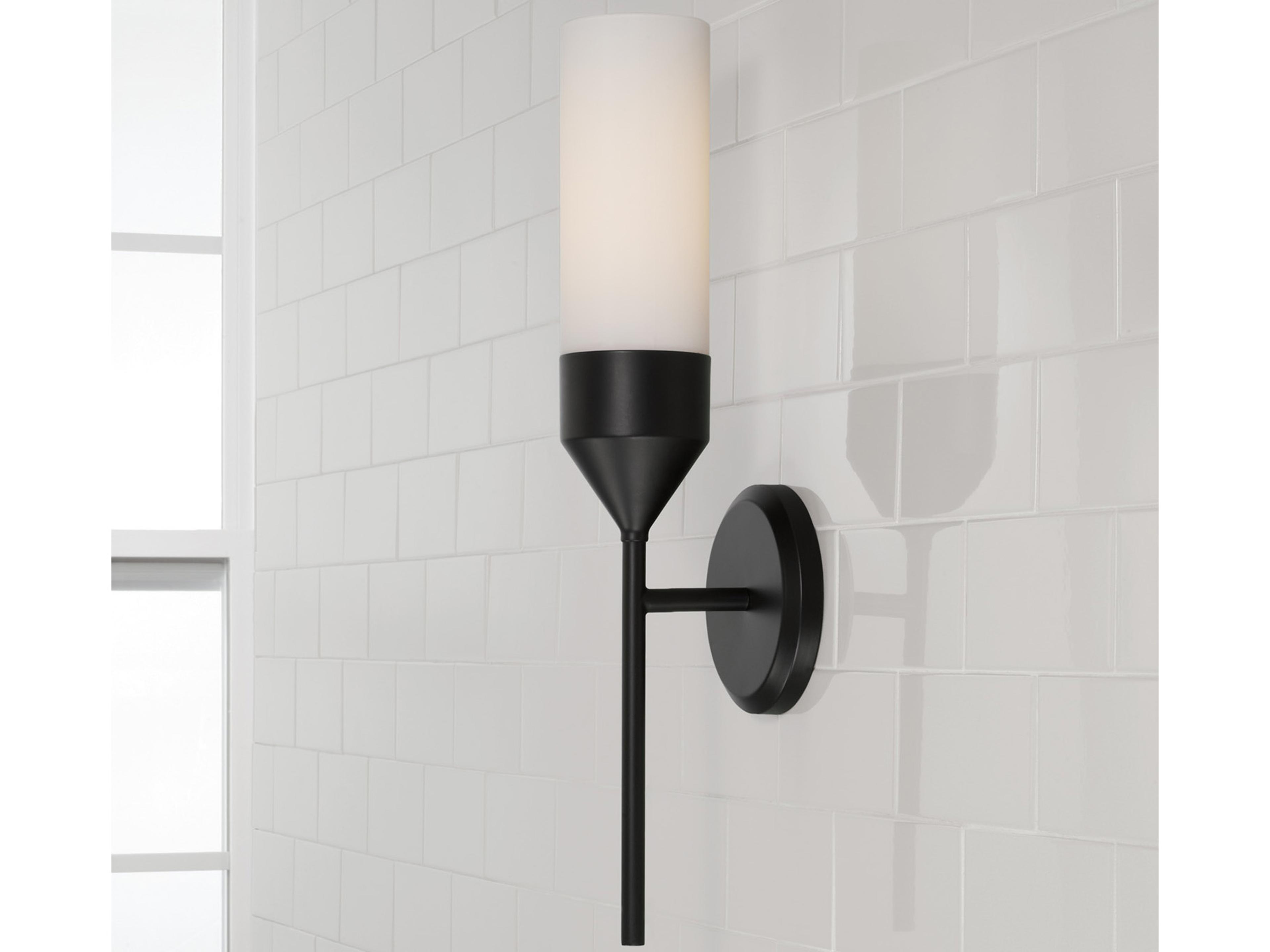 Capital Lighting Devon 1-Light Matte Black Wall Sconce