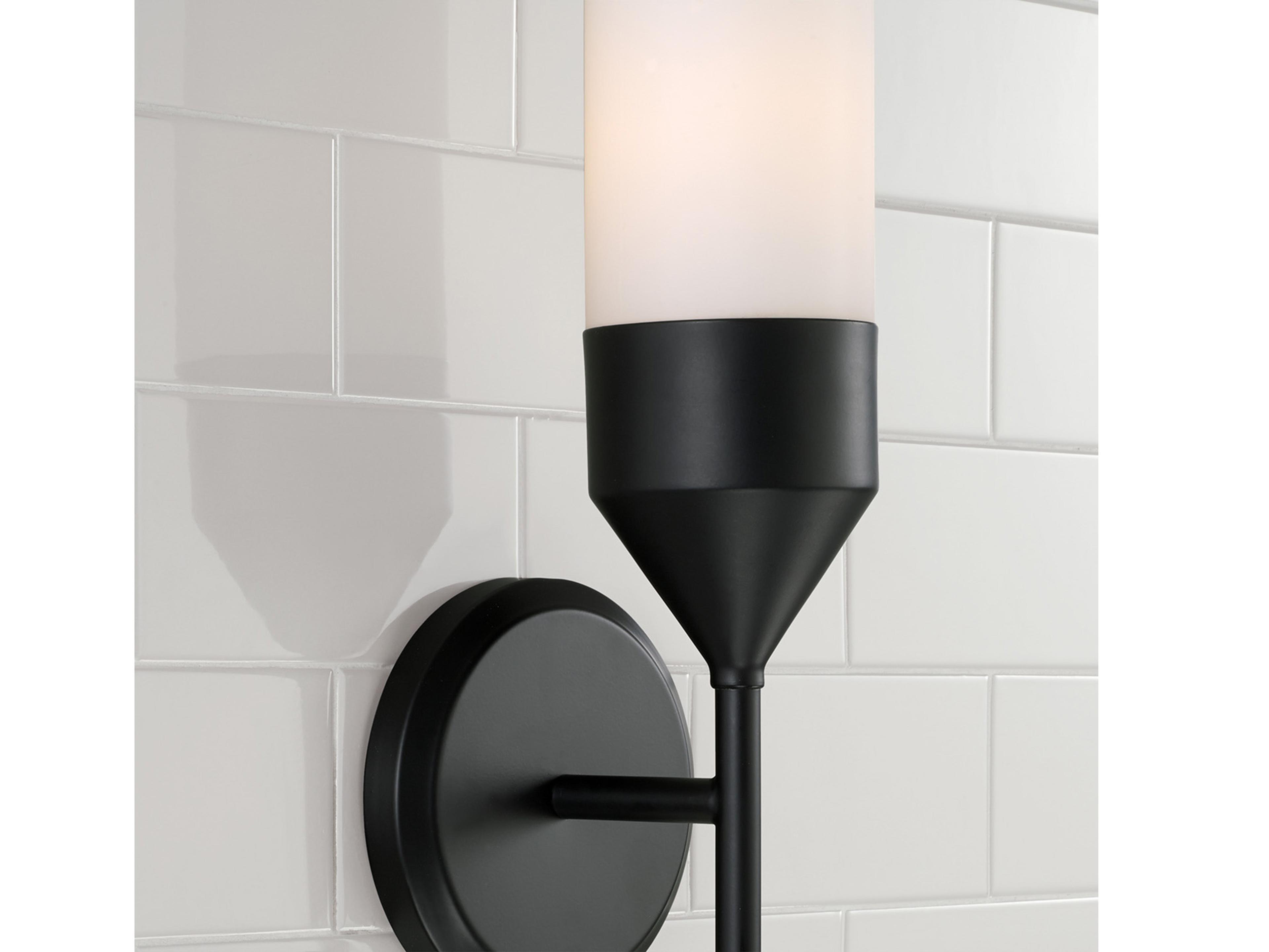 Capital Lighting Devon 1-Light Matte Black Wall Sconce