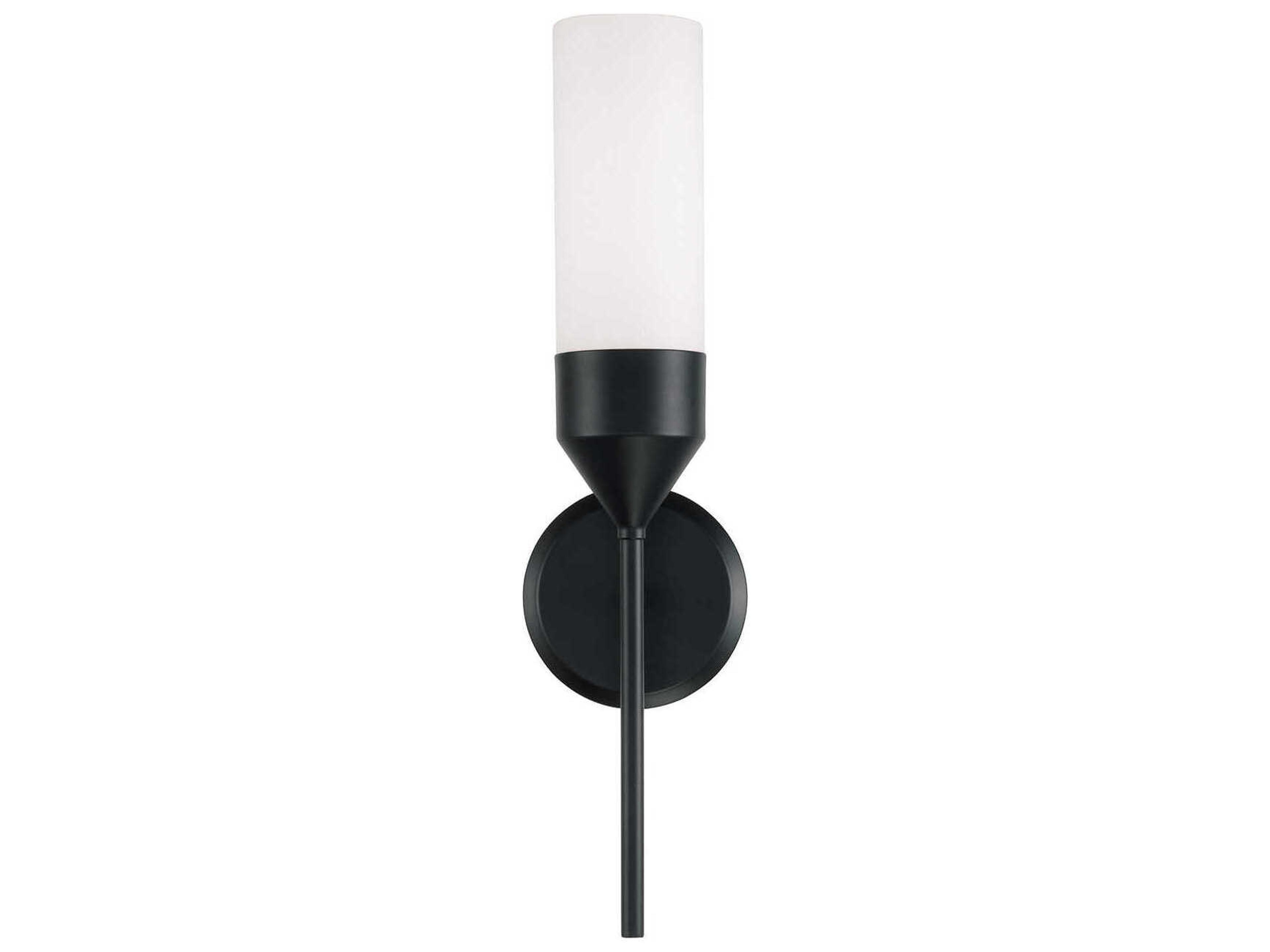 Capital Lighting Devon 1-Light Matte Black Wall Sconce