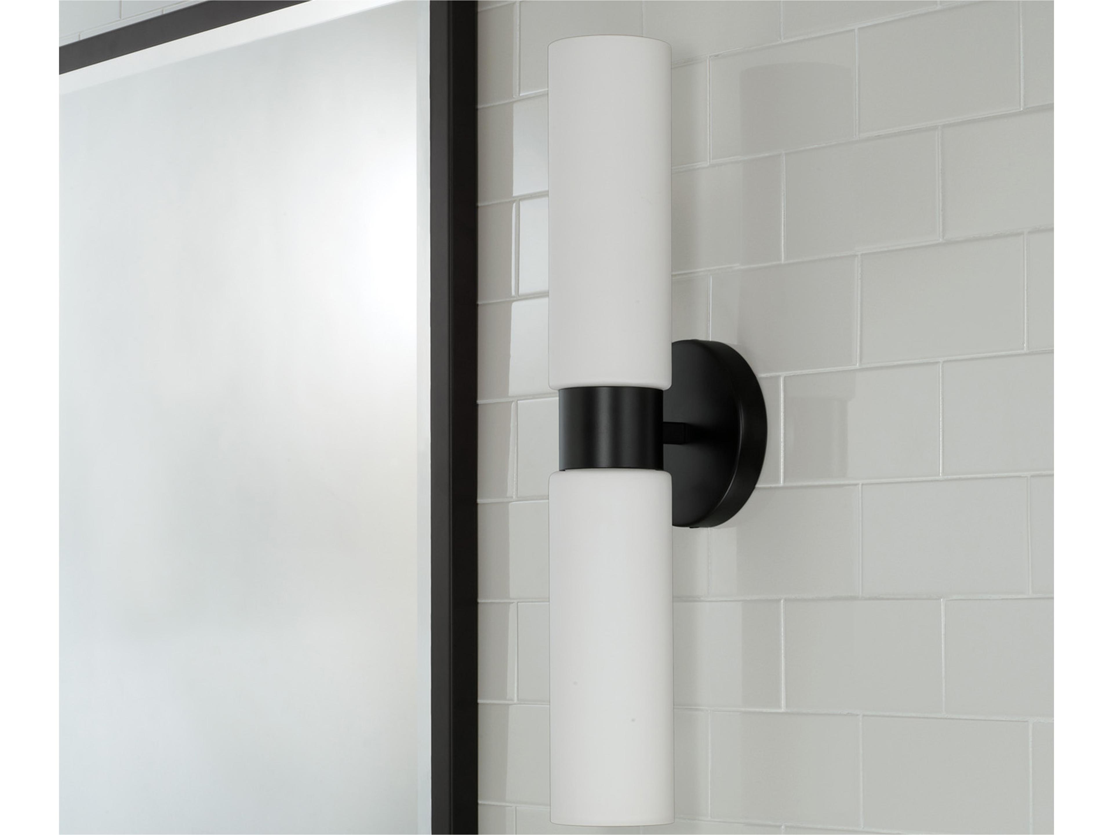 Capital Lighting Theo 2-Light Matte Black Wall Sconce