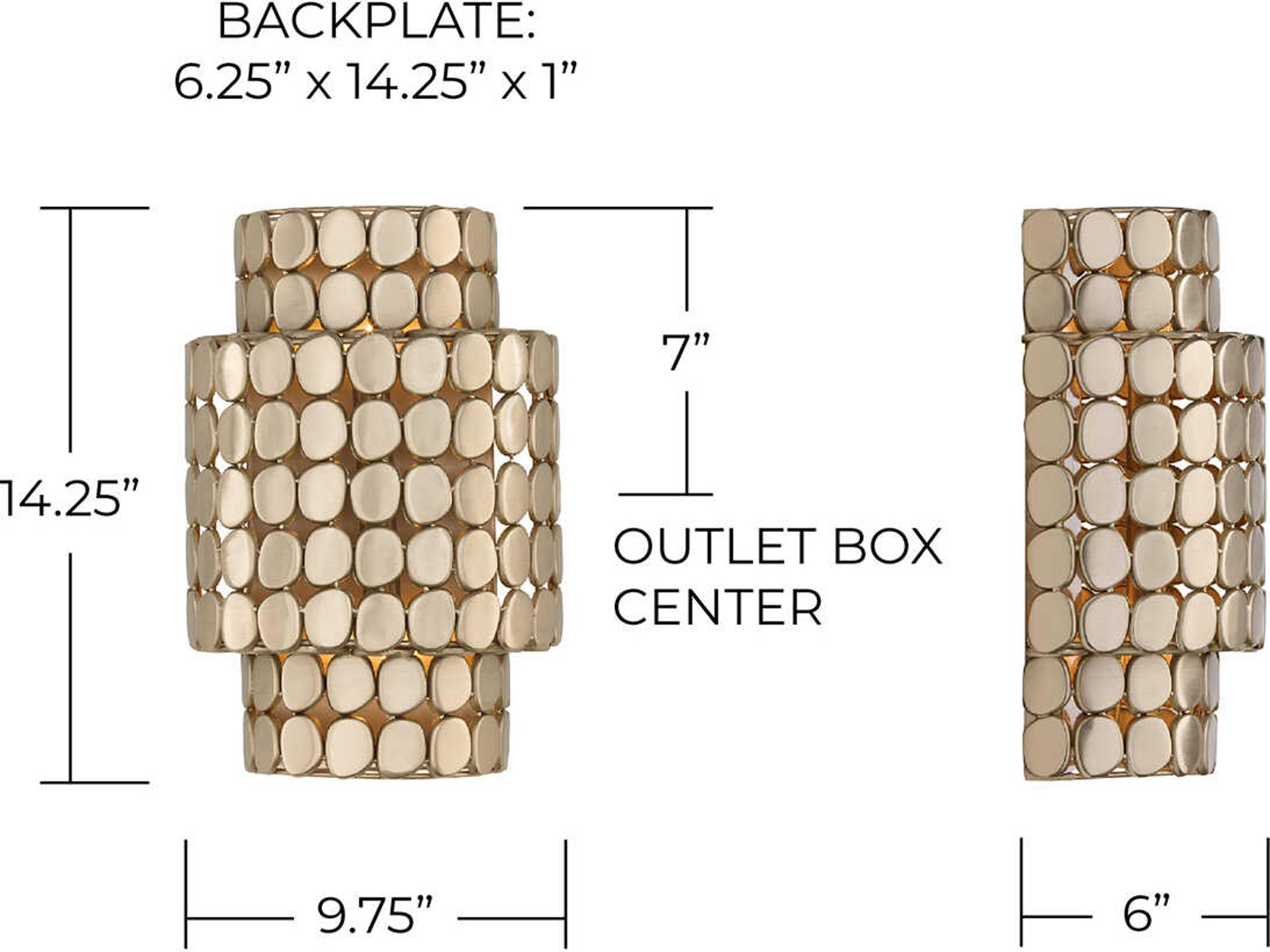 Capital Lighting Eliana 2-Light Champagne Brass Wall Sconce