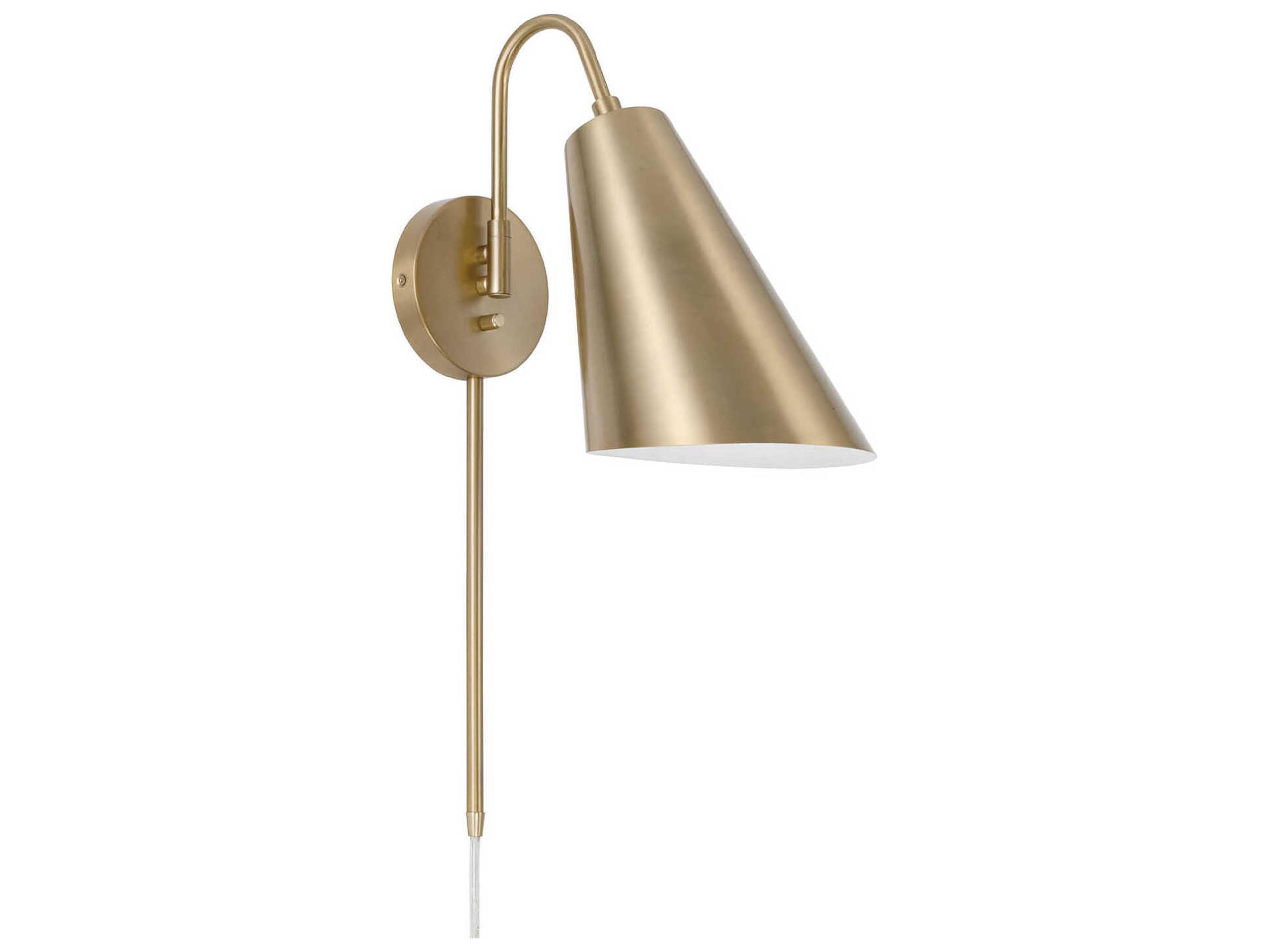 Leo 1-Light Matte Brass Wall Sconce