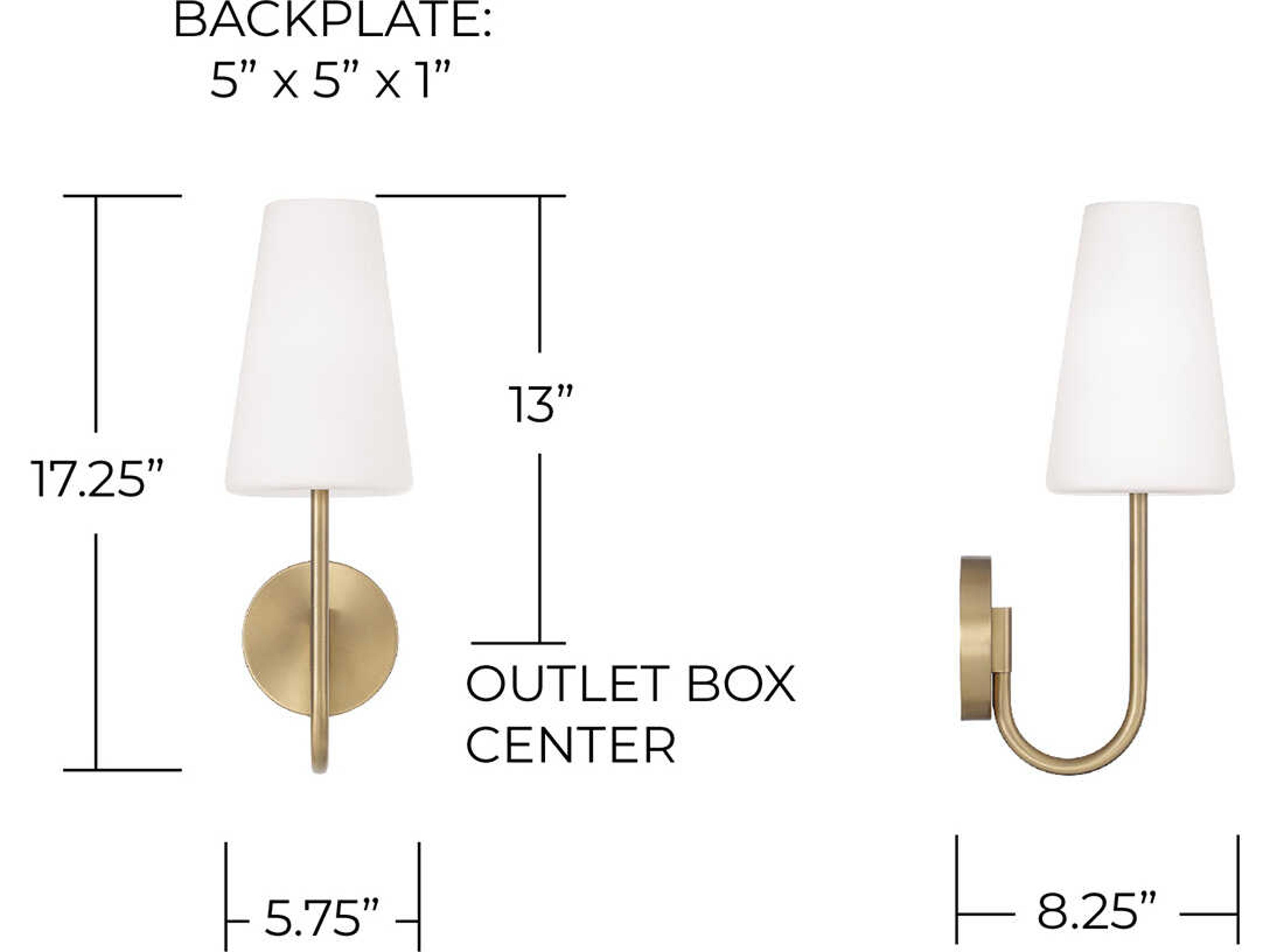 Capital Lighting Averitt 1-Light Aged Brass Wall Sconce