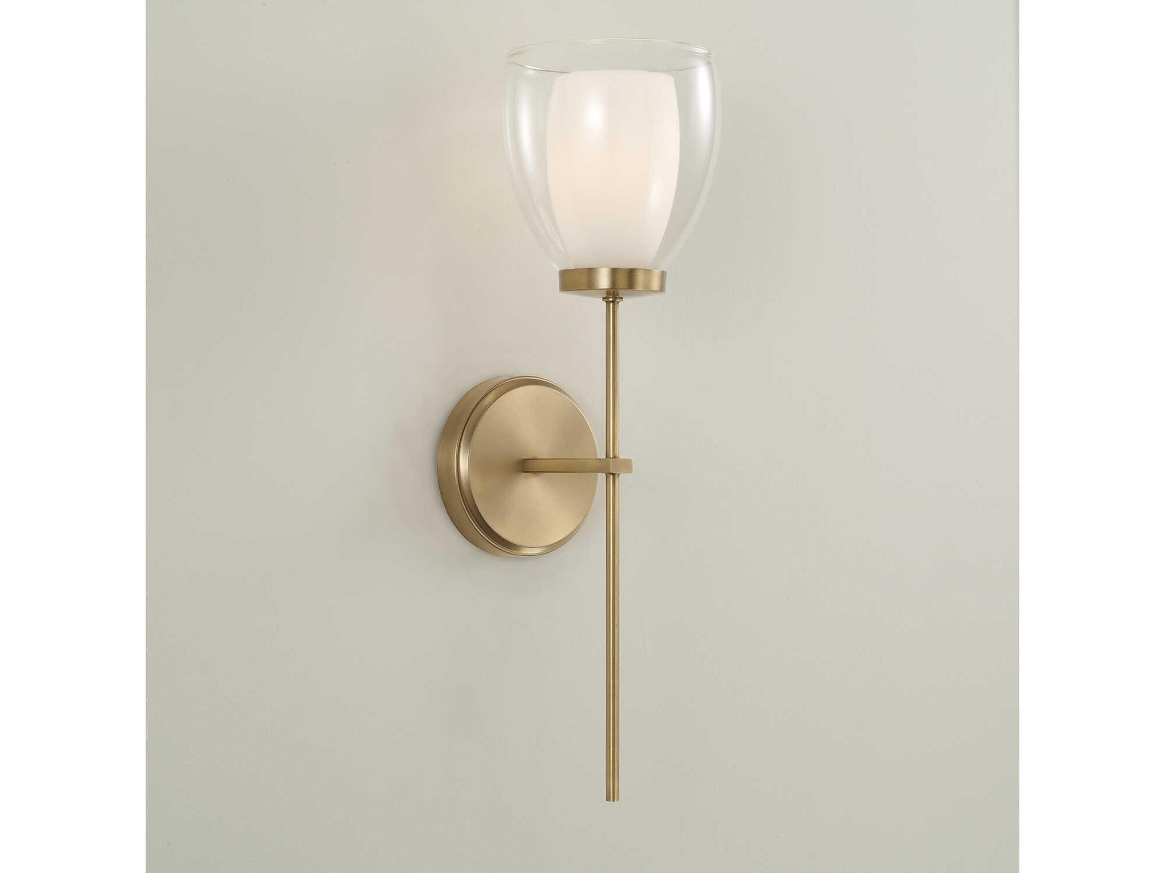 Capital Lighting Joss 1-Light Aged Brass Wall Sconce